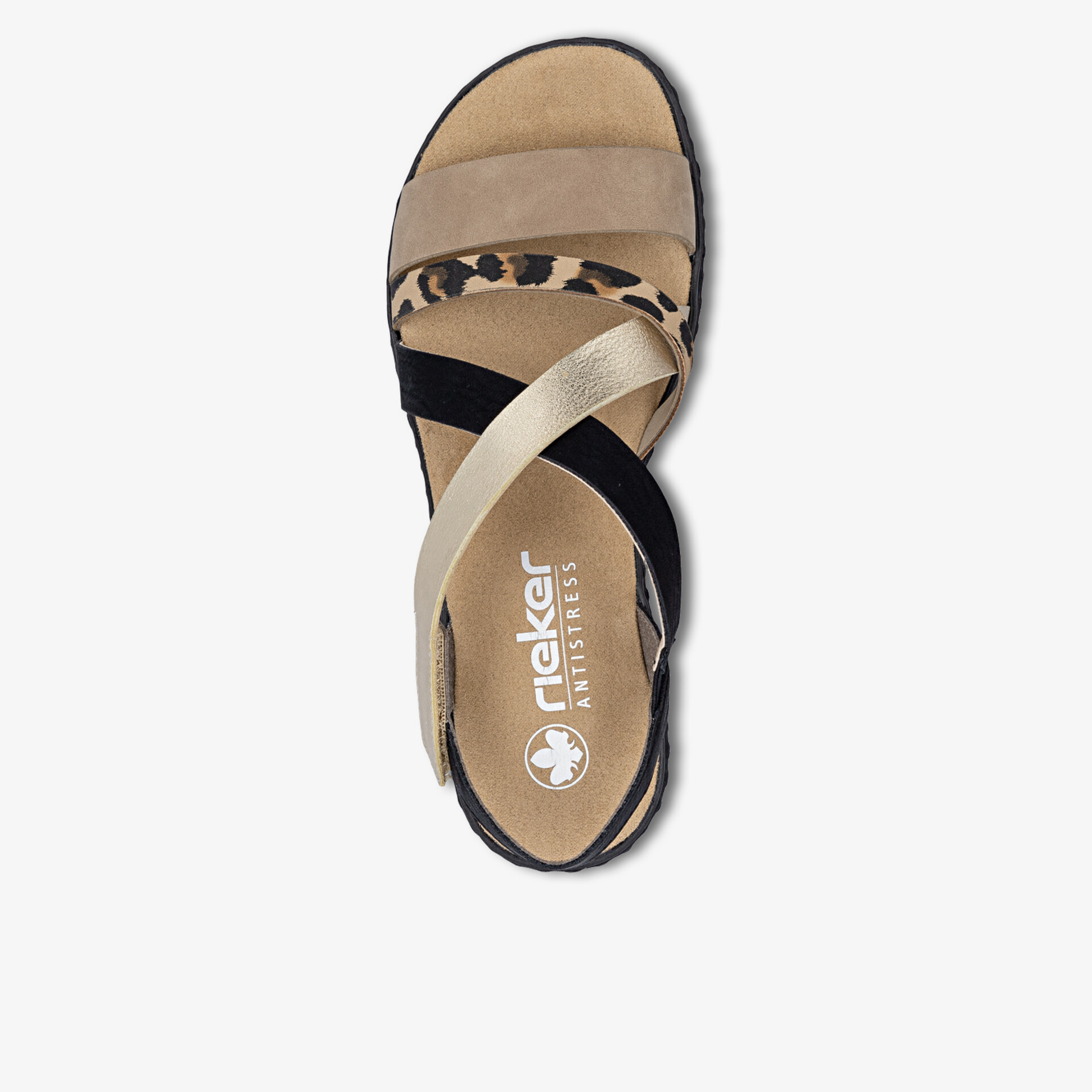 Bequeme Sandale mit verstellbaren Leder-Riemen und gepolsterter Innensohle für angenehmen Tragekomfort