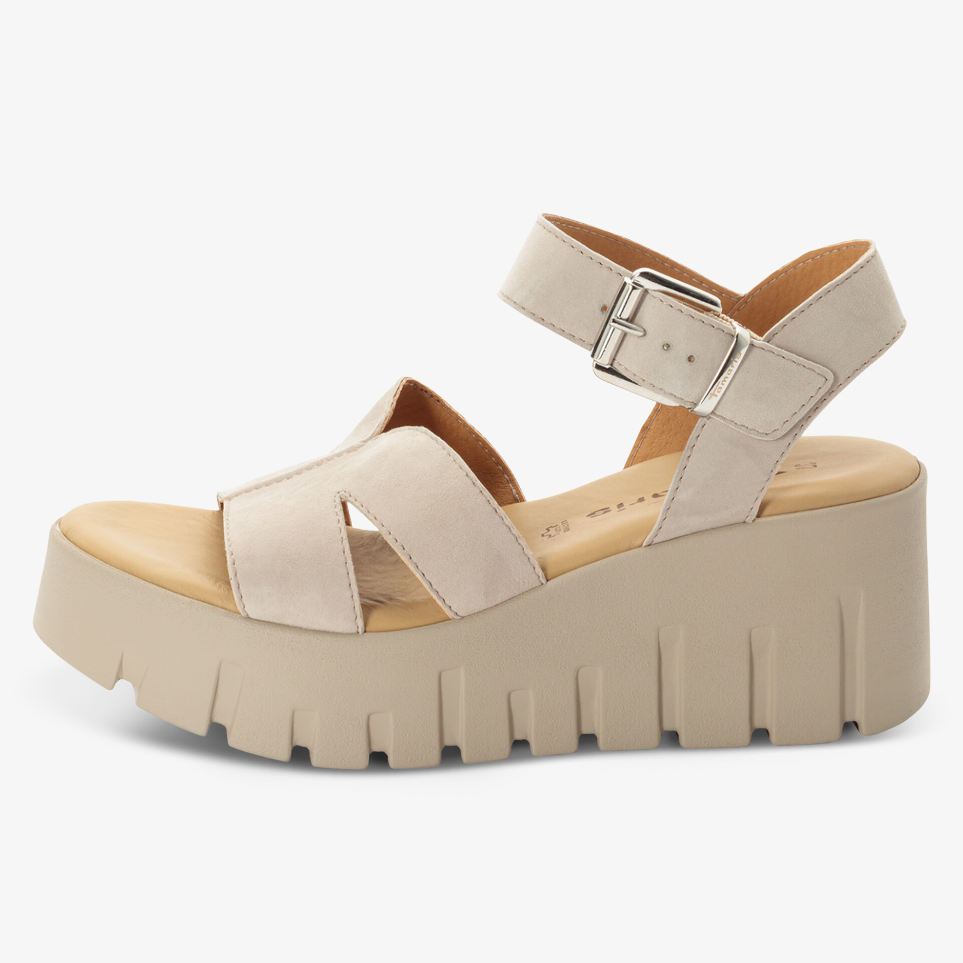 Bequeme Sandale mit dicker Plateau-Sohle und verstellbarem Schnallenverschluss für sicheren Halt und stylisches Auftreten