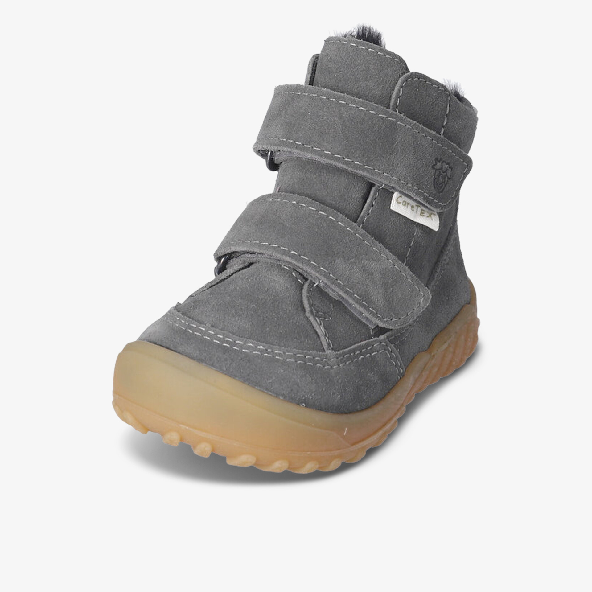 Robuster Schuh mit hohem Fußbett und rutschfester Sohle, leichter Einstieg durch Klettverschlüsse