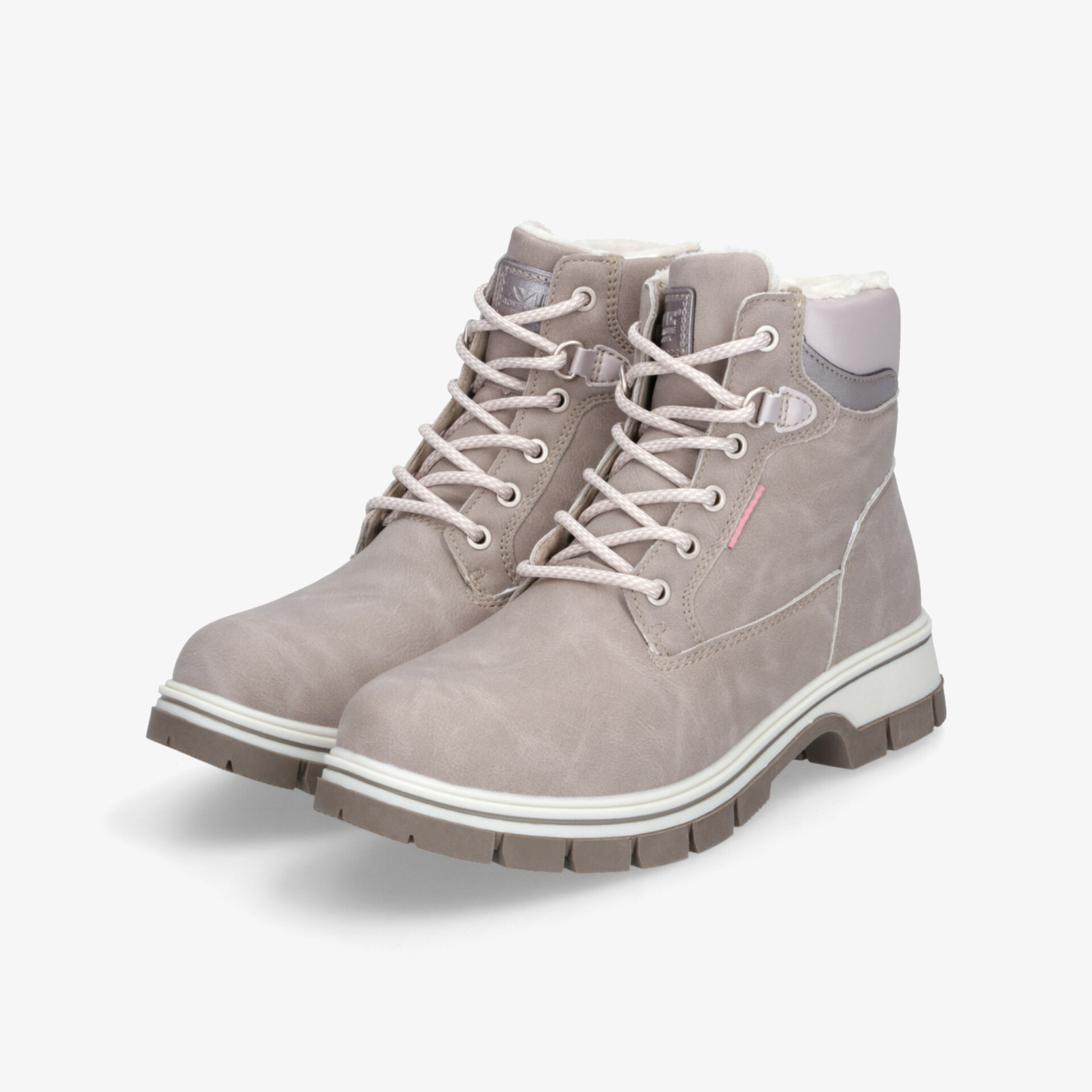 Robuste graue Winterstiefel mit schnürung und rutschfester Sohle für optimalen Komfort und sicheren Halt
