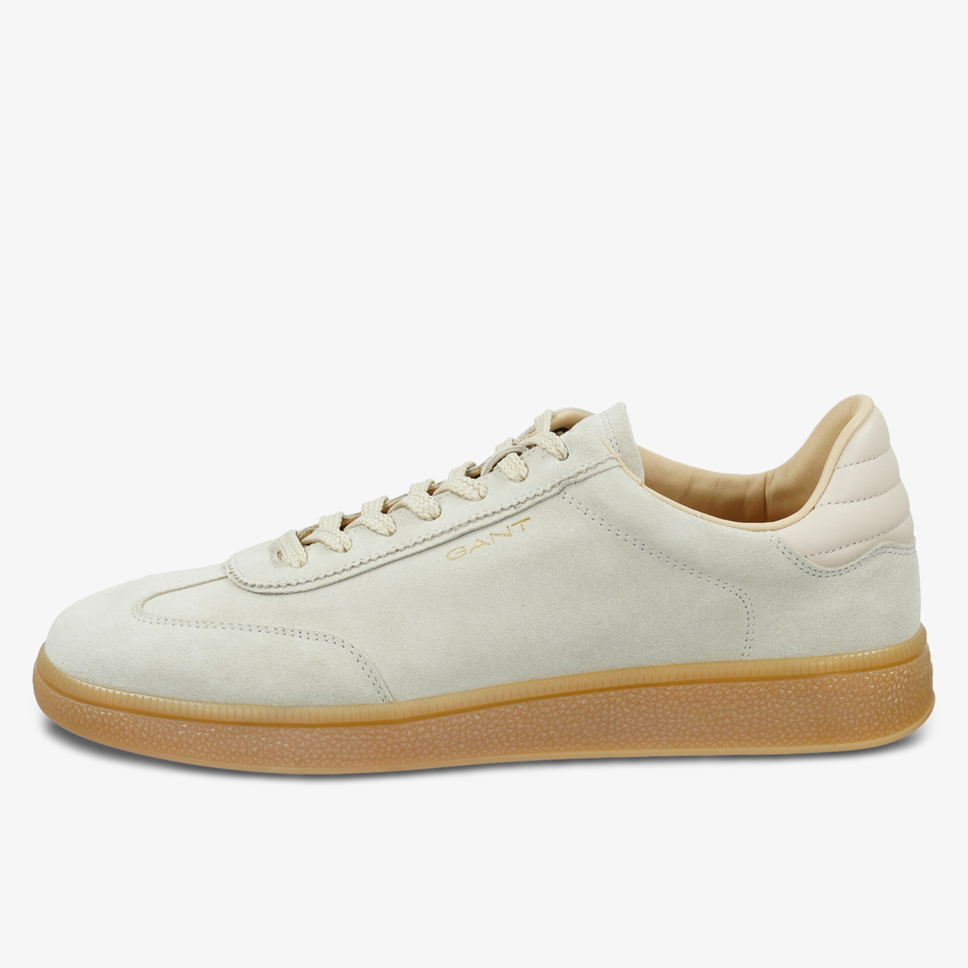 Beiger Lederschuh mit rutschfester Sohle und Komfortdesign, perfekt für lässige Anlässe.