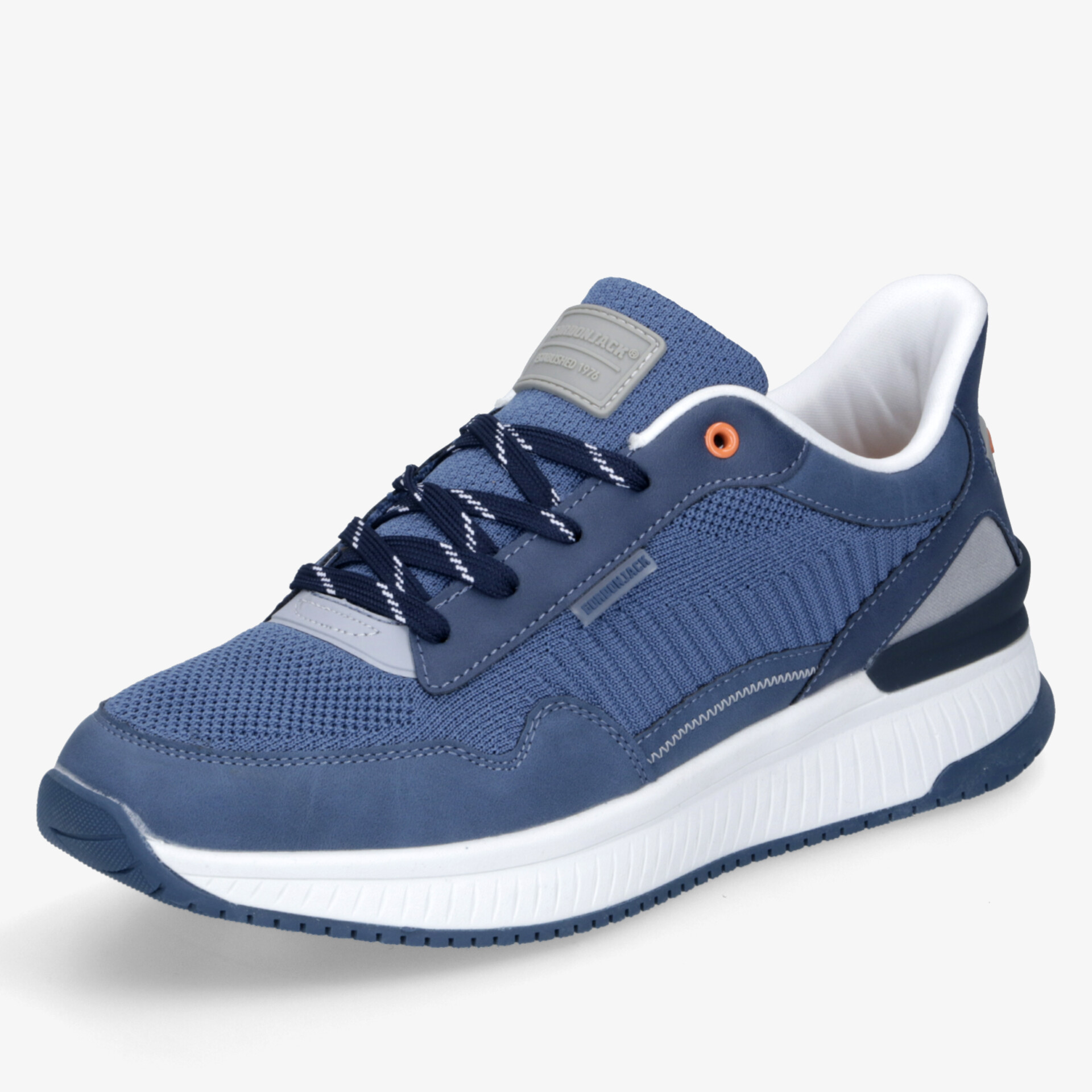 Blauer sportlicher Sneaker mit atmungsaktivem Material und gepolsterter Sohle für hohen Tragekomfort