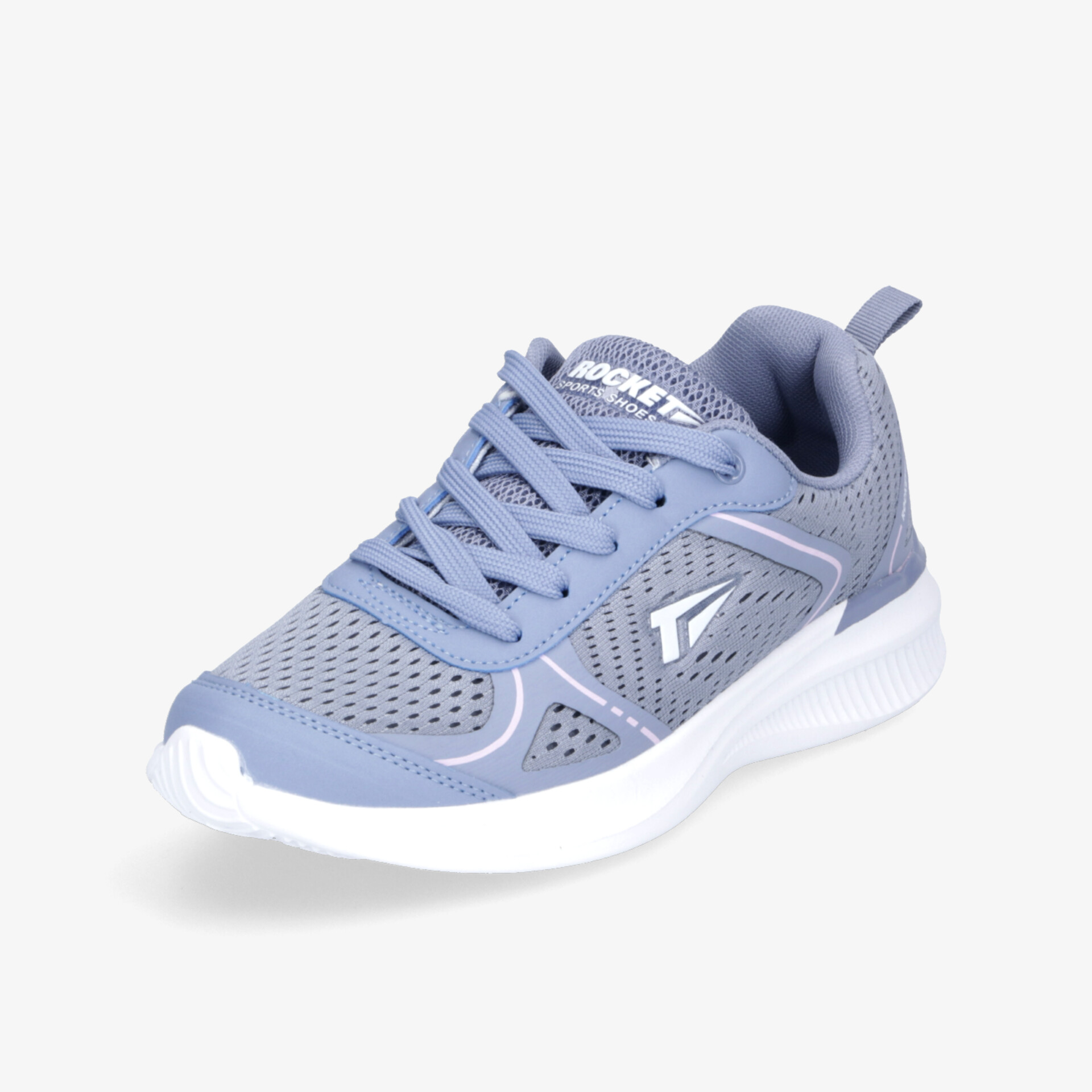 Leichter Sportschuh in hellblau mit atmungsaktivem Mesh, flexibler Sohle und bequemer Polsterung für hohen Tragekomfort