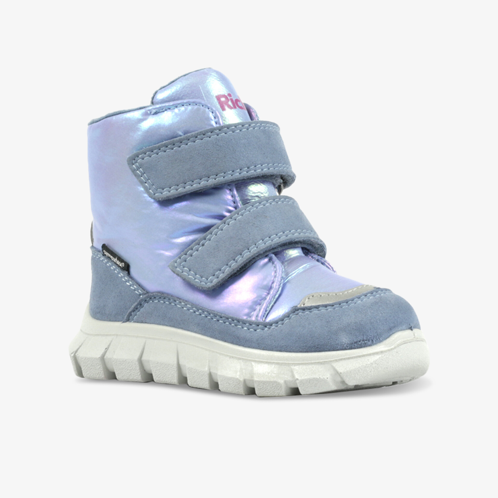 Blauer Kinder-Winterstiefel mit warmer Isolierung und praktischem Klettverschluss für sicheren Halt