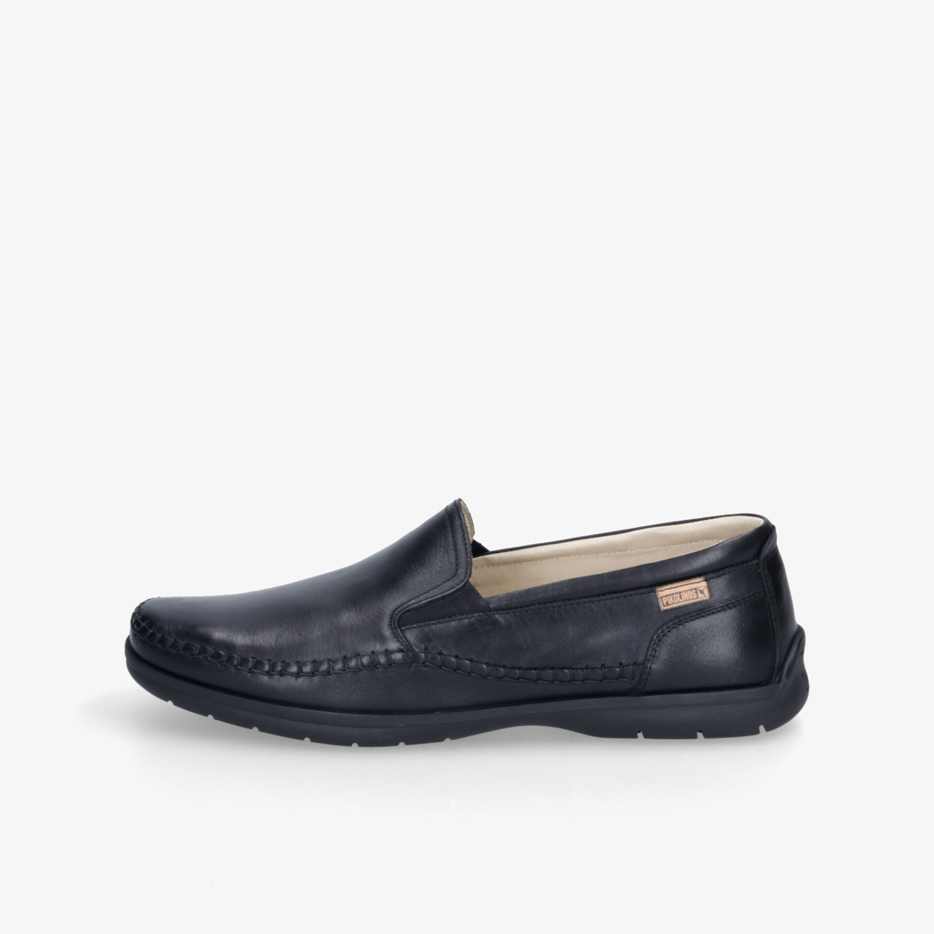 Eleganter und komfortabler Lederschuh in Seitenansicht mit rutschfester Sohle und hochwertiger Verarbeitung