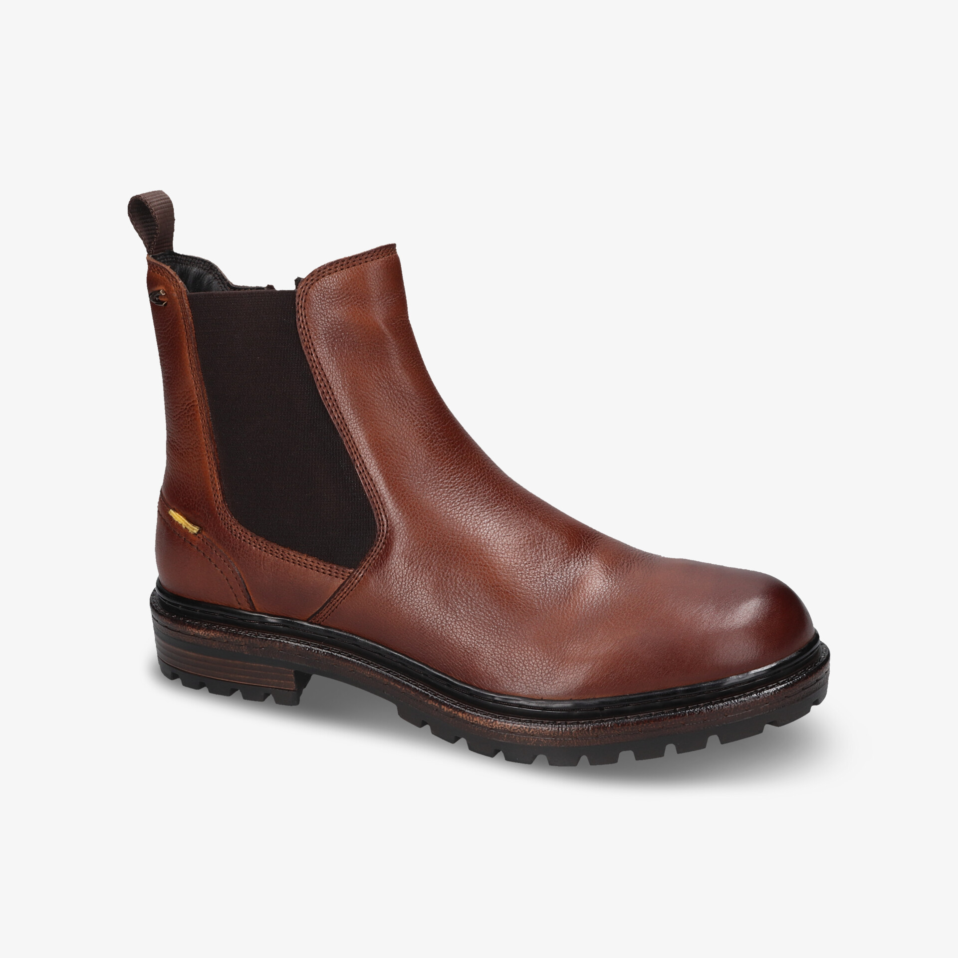 Brauner Chelsea Boot aus hochwertigem Leder mit elastischen Einsätzen für bequemen, robusten und stilvollen Komfort