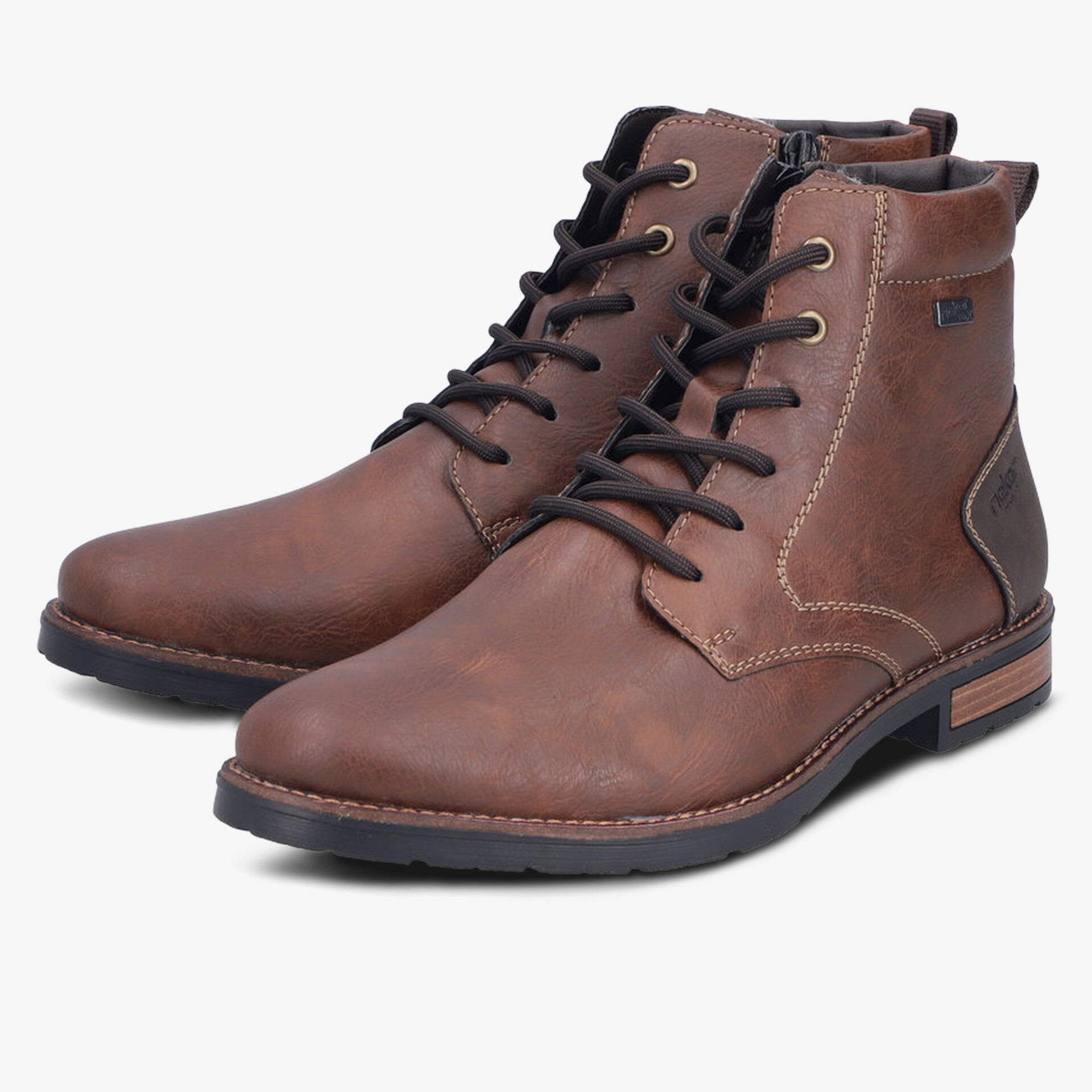 Robuste braune Schnürstiefel aus hochwertigem Leder, elegante und komfortable Gestaltung für vielseitigen Einsatz