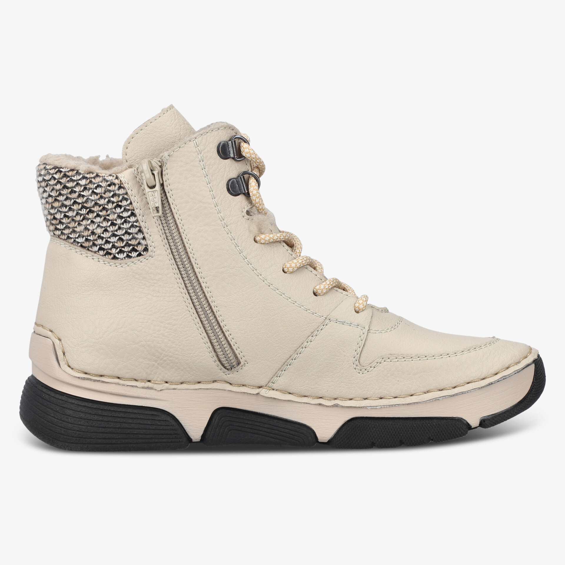 Bequemer Winterstiefel mit Reißverschluss und Schnürung in modischem, warmem Design