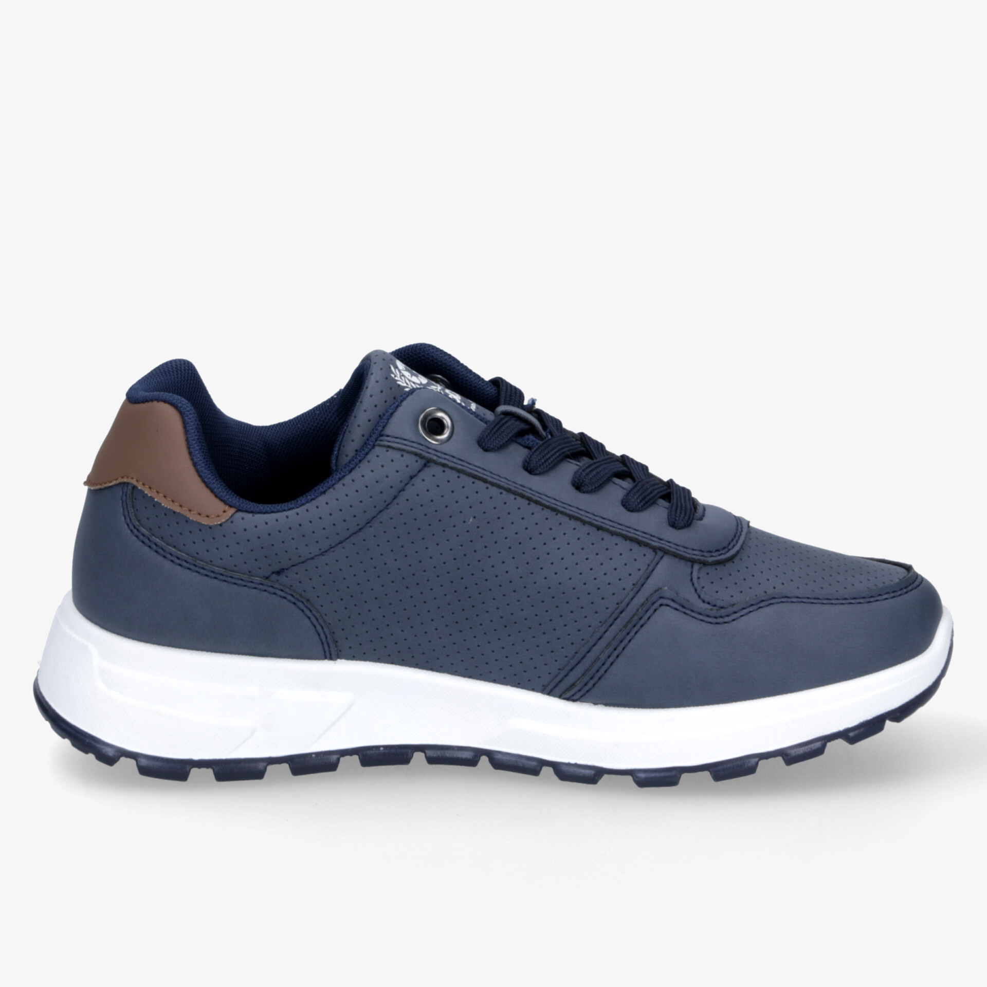 Leichter und komfortabler Sportschuh in dunkelblau mit gepolstertem Kragen und rutschfester Sohle