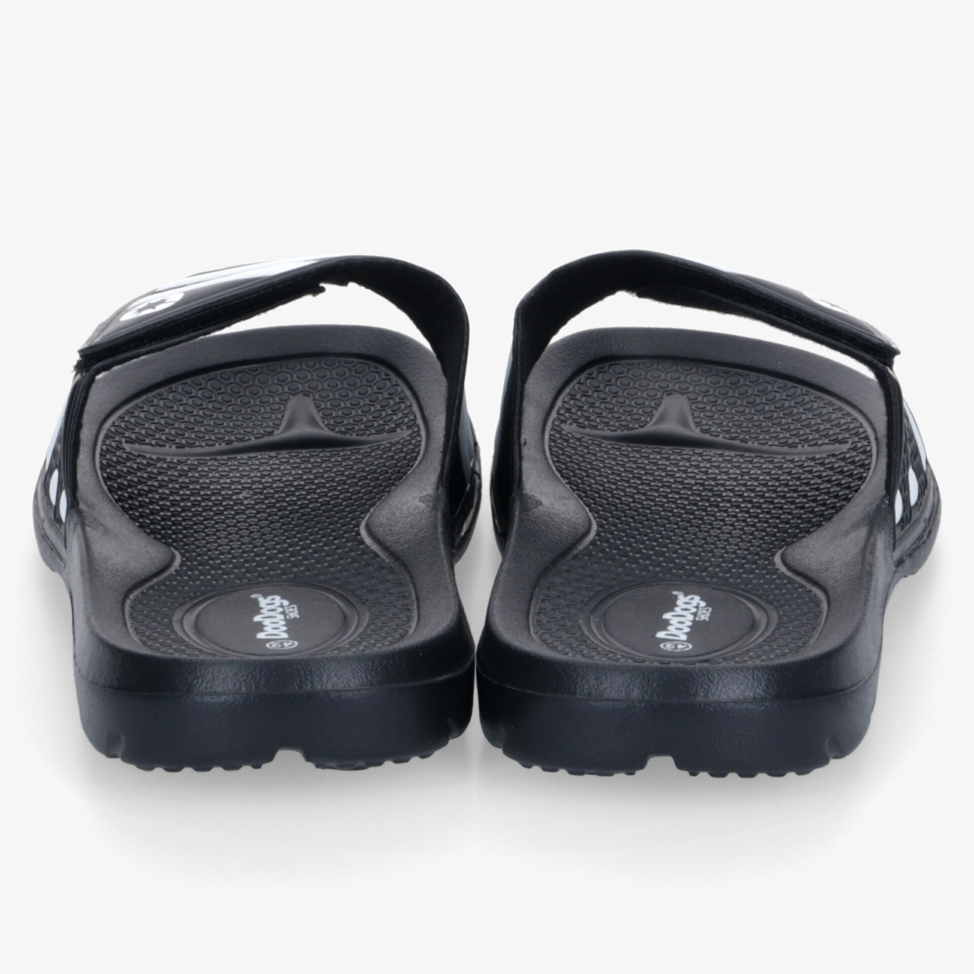 Schwarze komfortable und ergonomische Sandalen mit rutschfester Sohle, leicht und langlebig