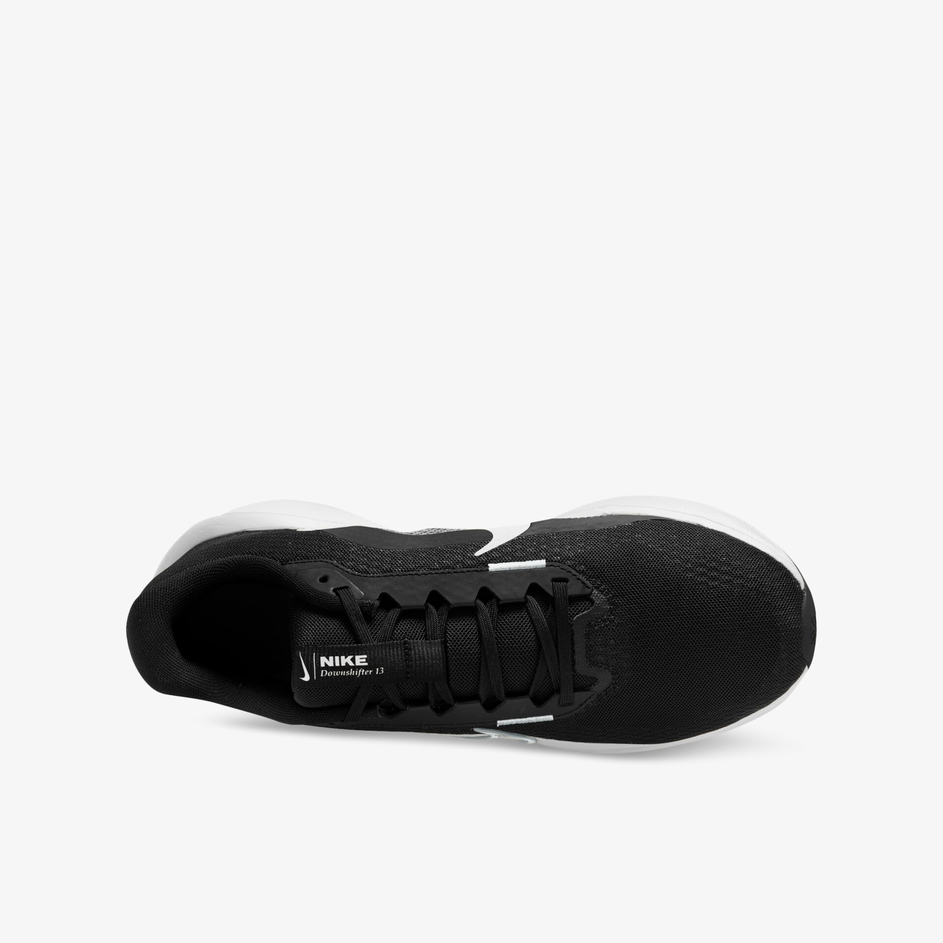 Moderner schwarzer Sportschuh mit bequemer Passform und stylischem Design von oben