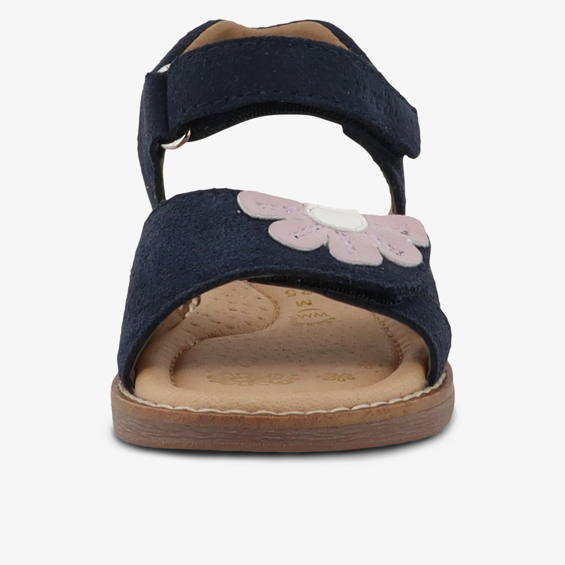 Komfortable Sandale mit Blumendetail und Klettverschluss für optimalen Halt