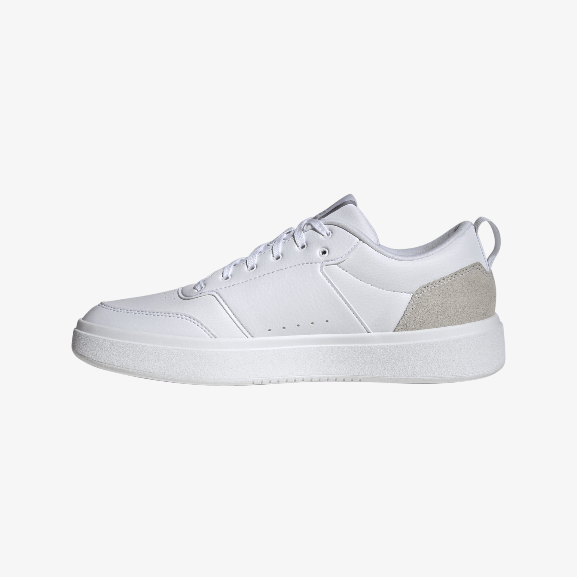 Moderner weißer Sneaker aus Leder mit eleganten Details und bequemer Passform für vielseitigen Einsatz.