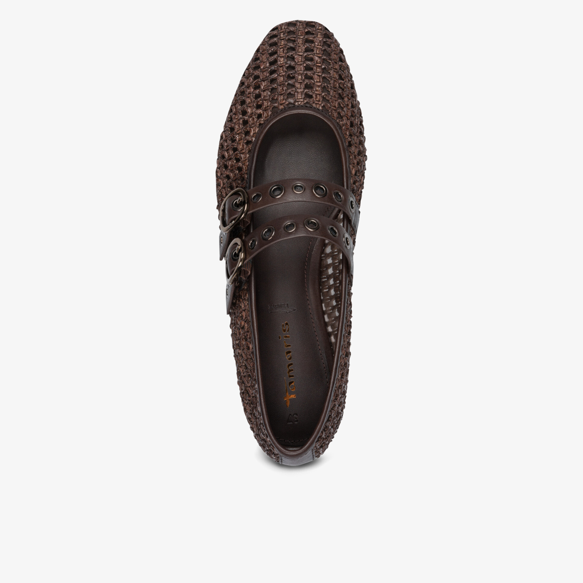 Geflochtener brauner Schuh mit flexiblem Design und atmungsaktivem Obermaterial, bequem und elegant