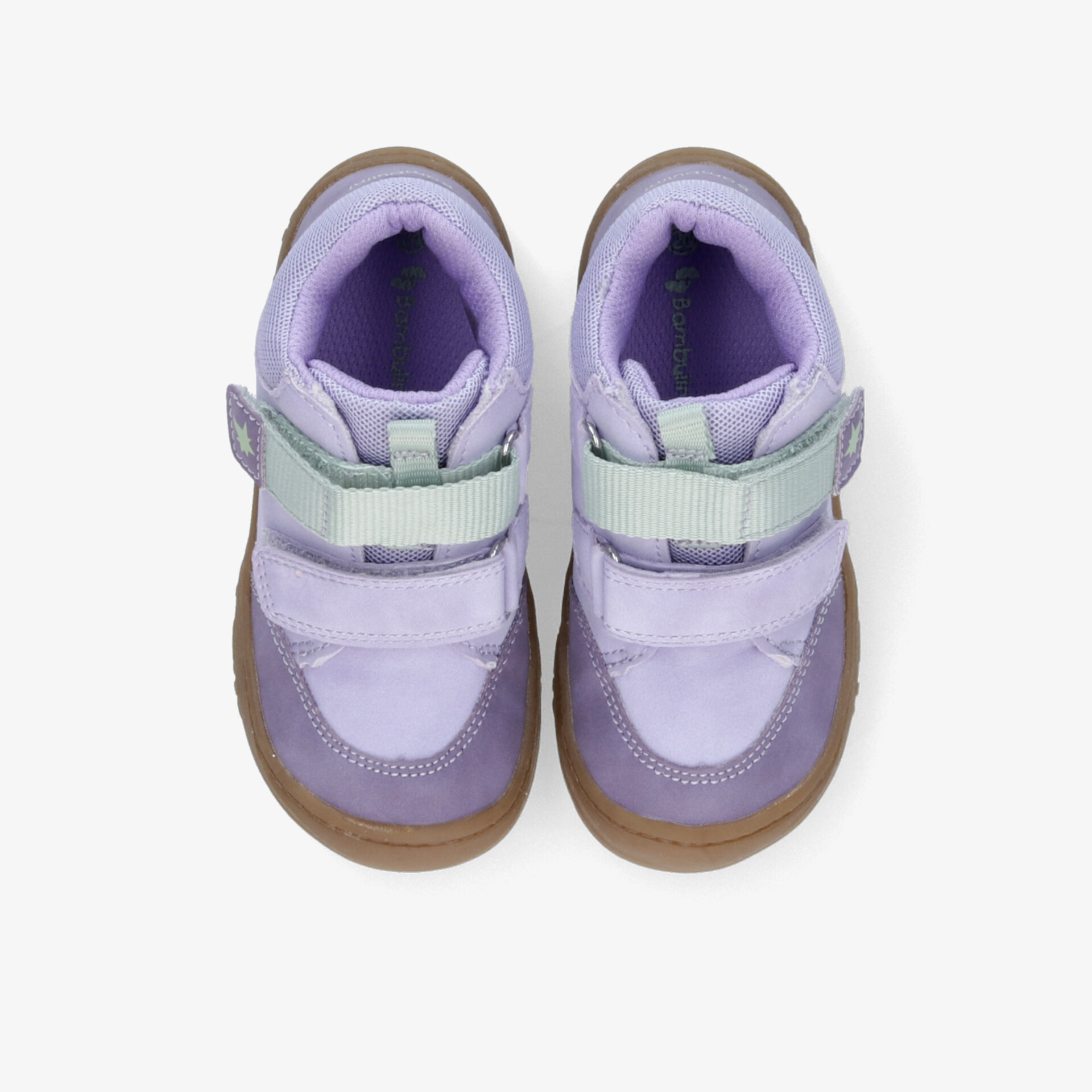 Bequeme lilafarbene Kinder-Sneaker mit verstellbarem Klettverschluss, rutschfester Sohle und weicher Polsterung