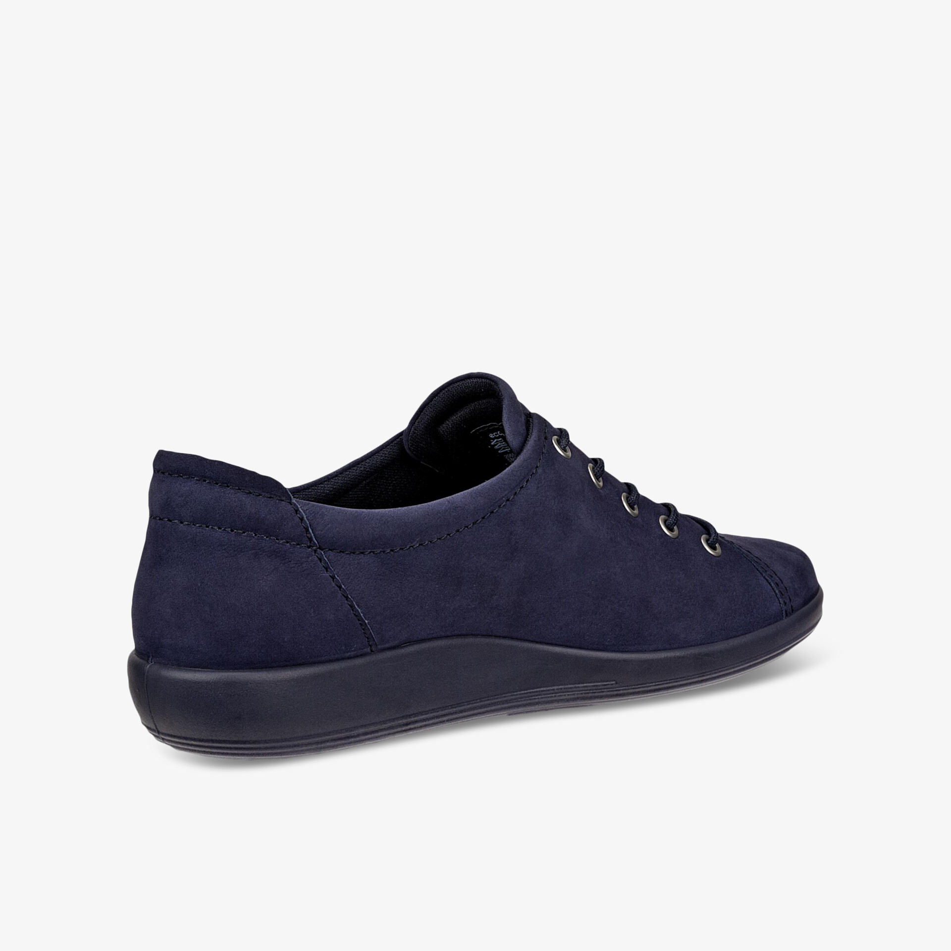 Schwarzer bequemer Sneaker in seitlicher Ansicht mit leichter, flexibler Sohle und strapazierfähigem Design