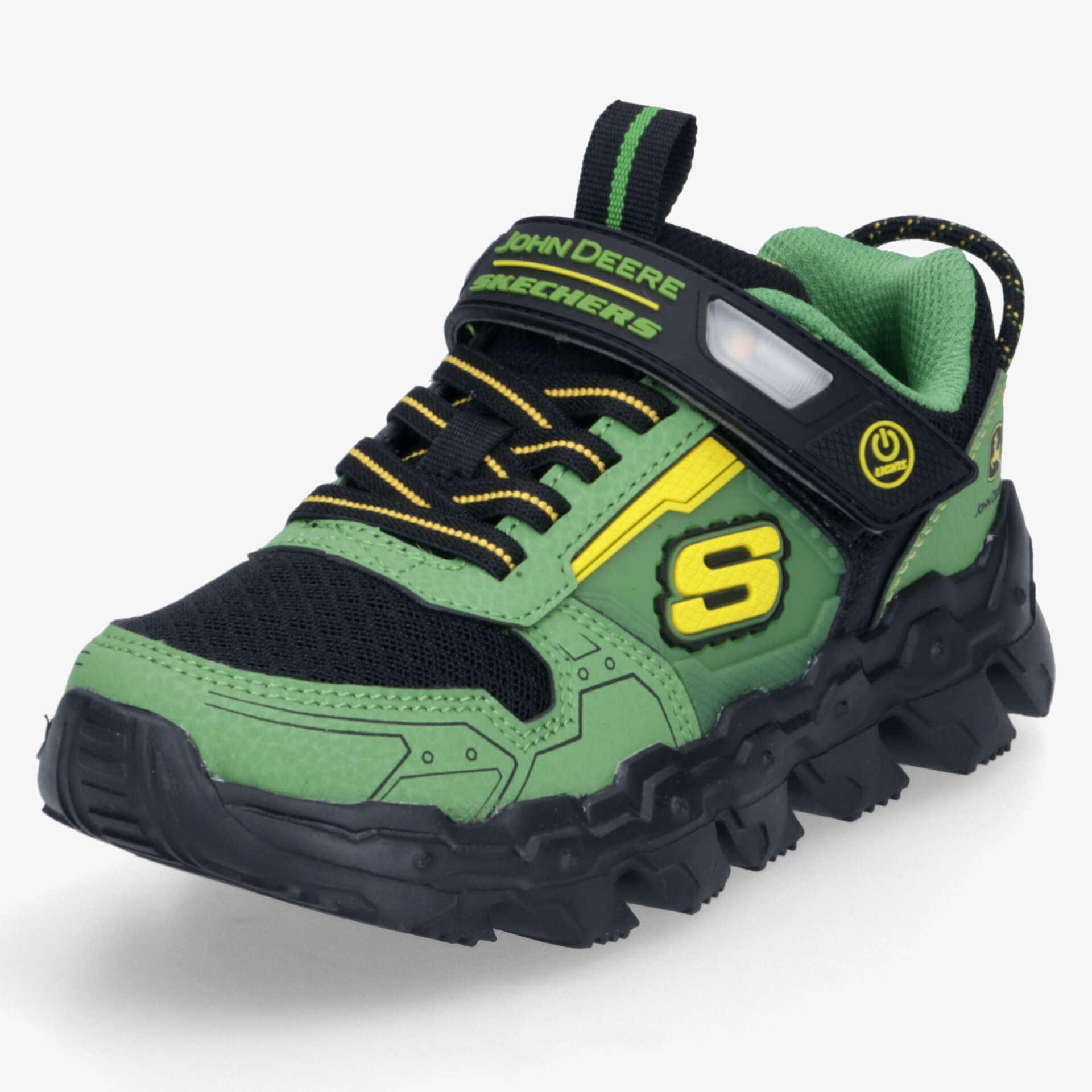 Sportlicher Schuh in Grün und Schwarz mit robuster Sohle und atmungsaktivem Material für hohen Tragekomfort