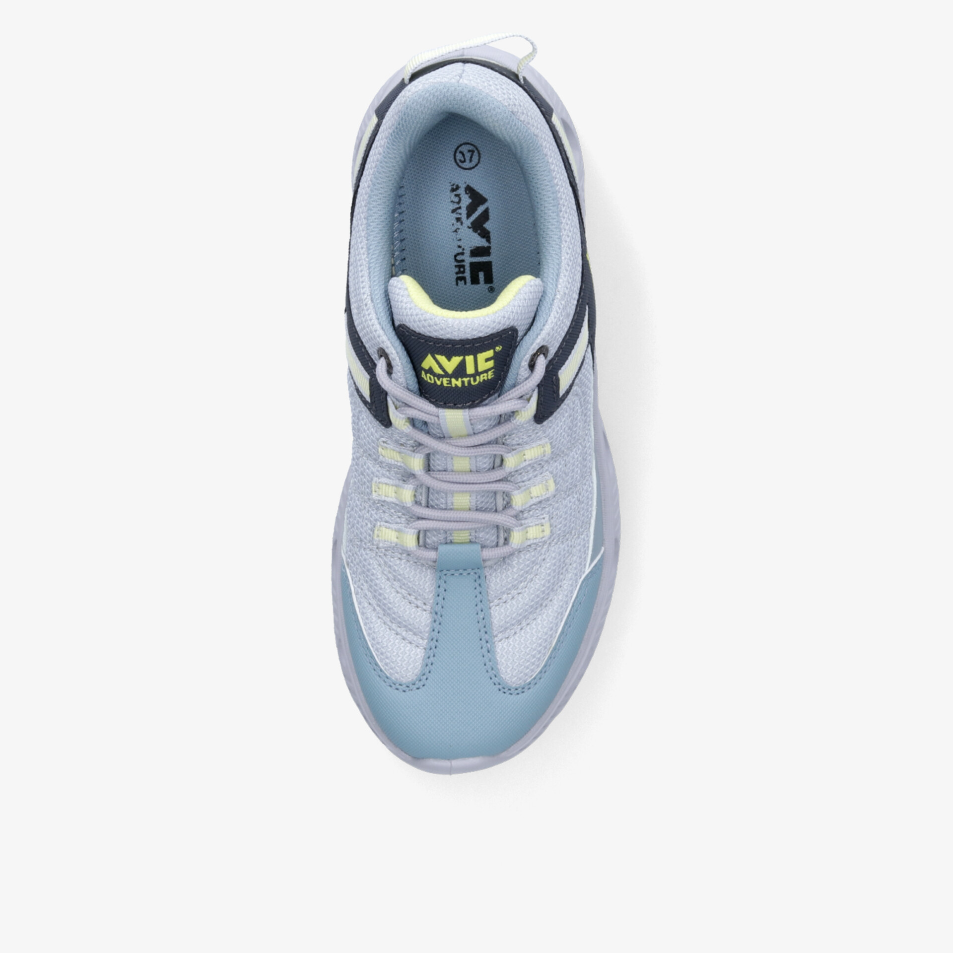 Moderner Sneaker in Grau-Blau-Tönen, ideal für Sport und Freizeit, mit rutschfester Sohle und bequemem Sitz.
