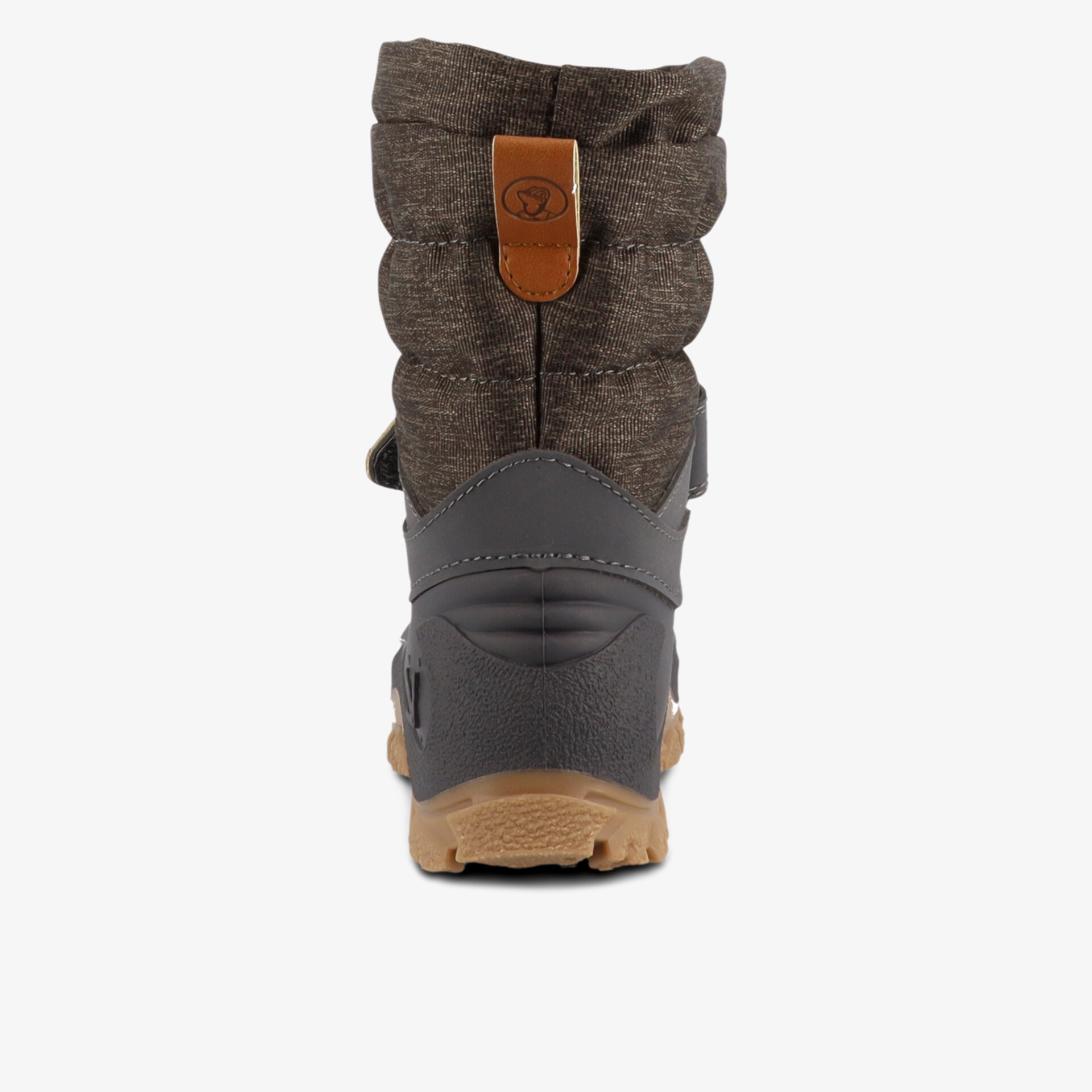 Rückansicht robuster Winterstiefel mit hoher Passform und rutschfester Laufsohle für Outdoor-Aktivitäten