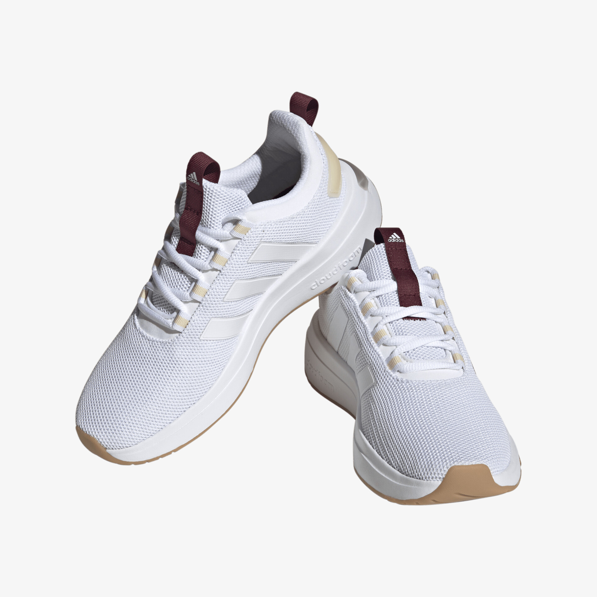 Stylische weiße Sneaker mit sportlichem Design und bequemer Passform, ideal für vielseitige Aktivitäten.