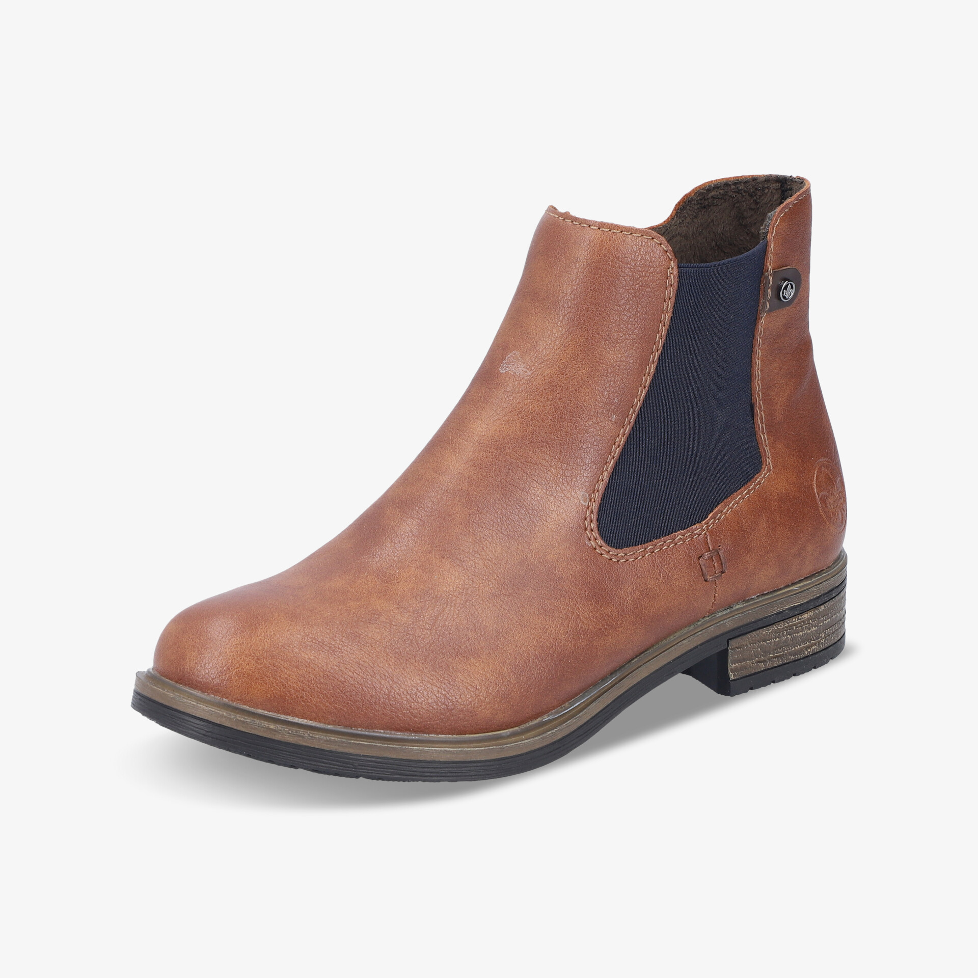 Brauner Leder Chelsea Boot mit elastischem Einsatz und rutschfester Sohle, modernes Design, bequeme Passform