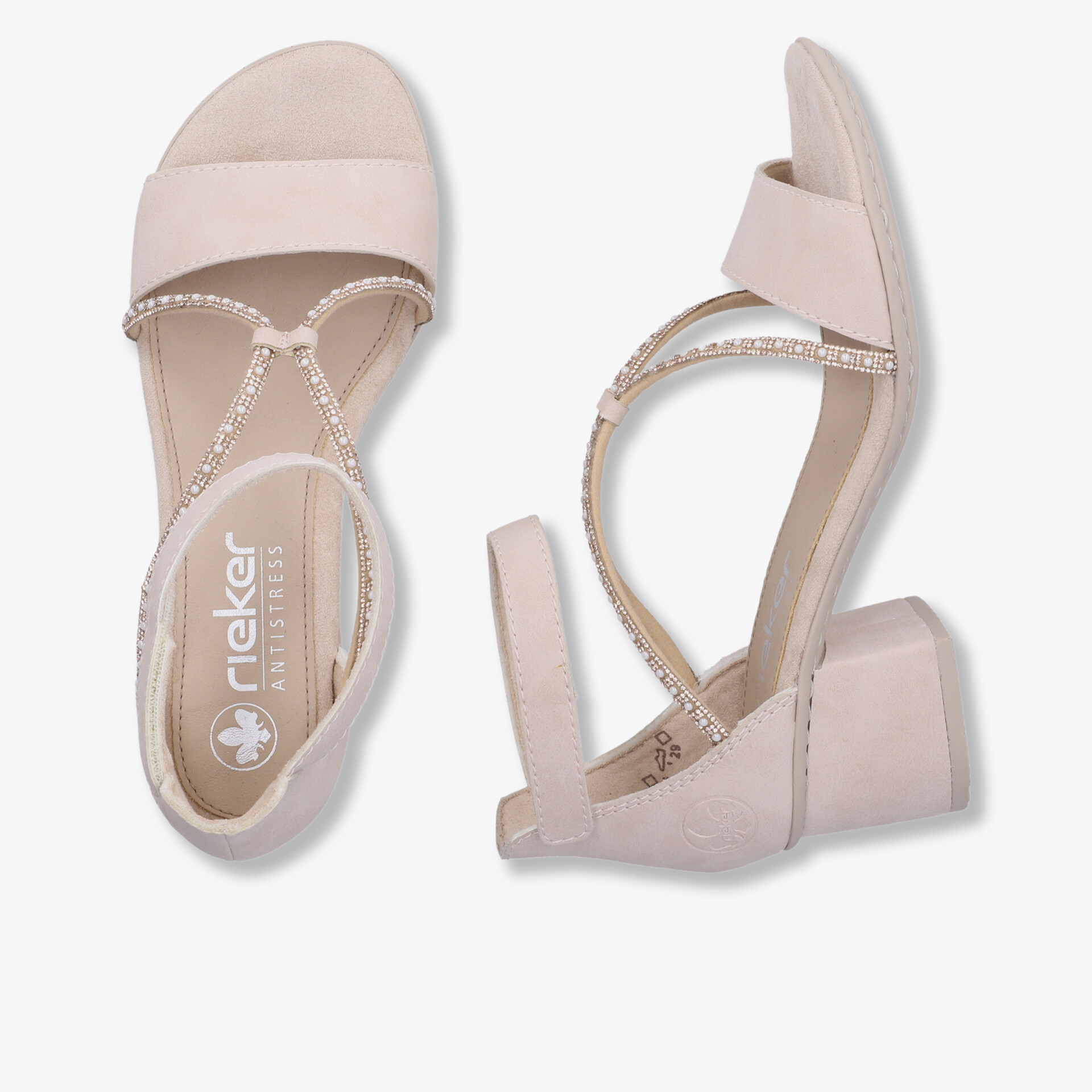 Bequeme Sandale mit mittelhohem Absatz und offenem Zehenbereich in elegantem Design