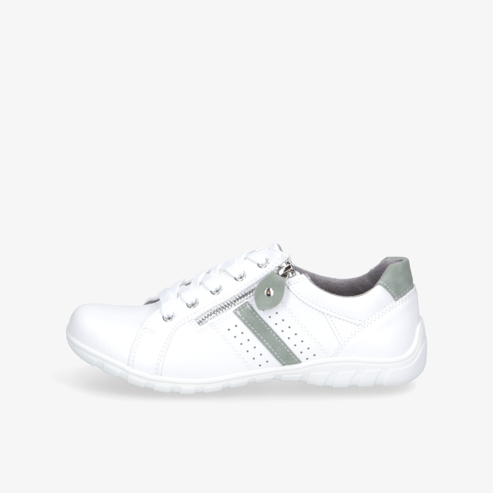 Weißer leichter Sneaker mit atmungsaktivem Material und gepolstertem Komfort, sportlich und alltagstauglich