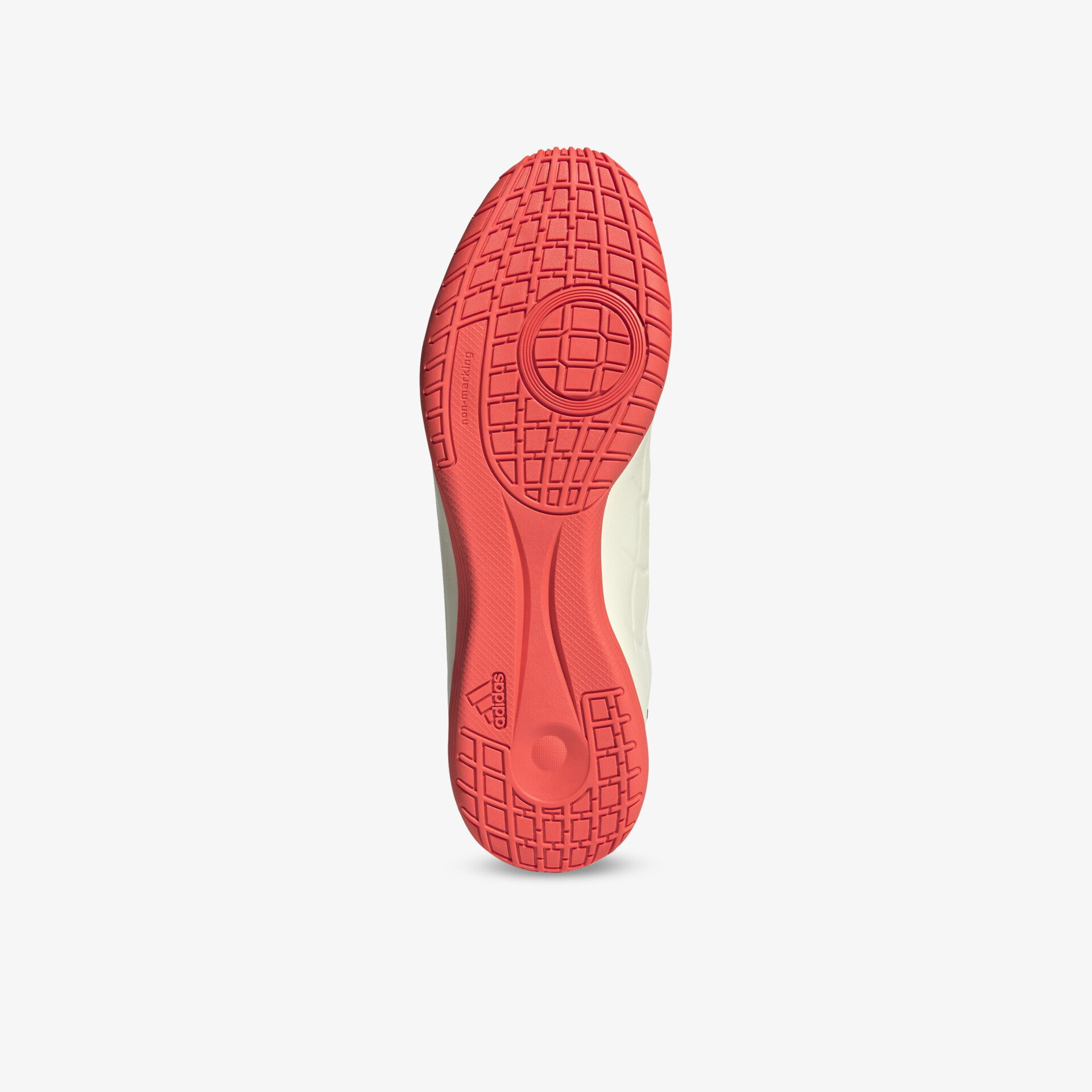 Rote robust profilierte Laufsohle mit rutschfestem Muster für hohen Grip und Langlebigkeit