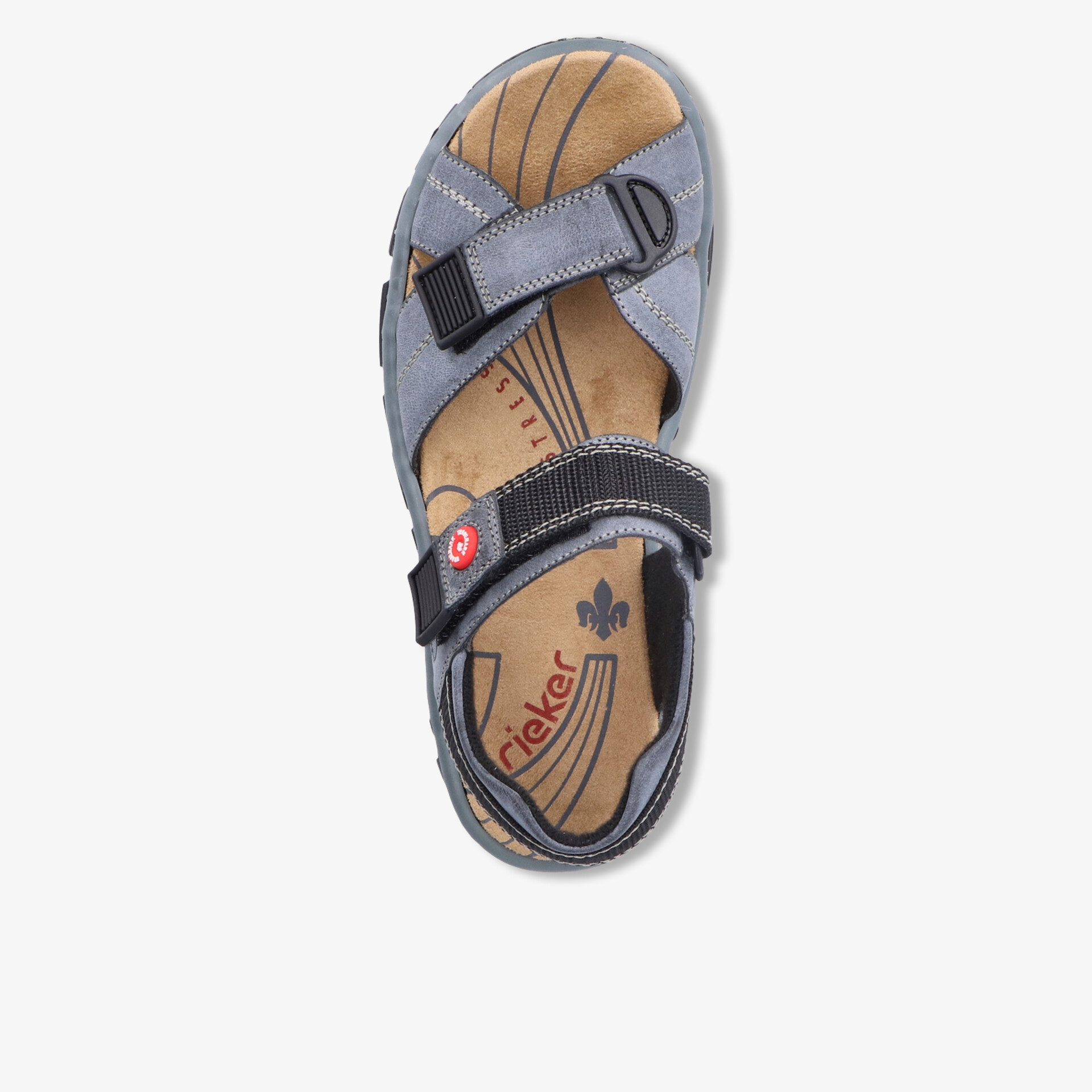 Bequeme und atmungsaktive Sandale mit verstellbaren Klettverschlüssen und flexibler, leichter Sohle