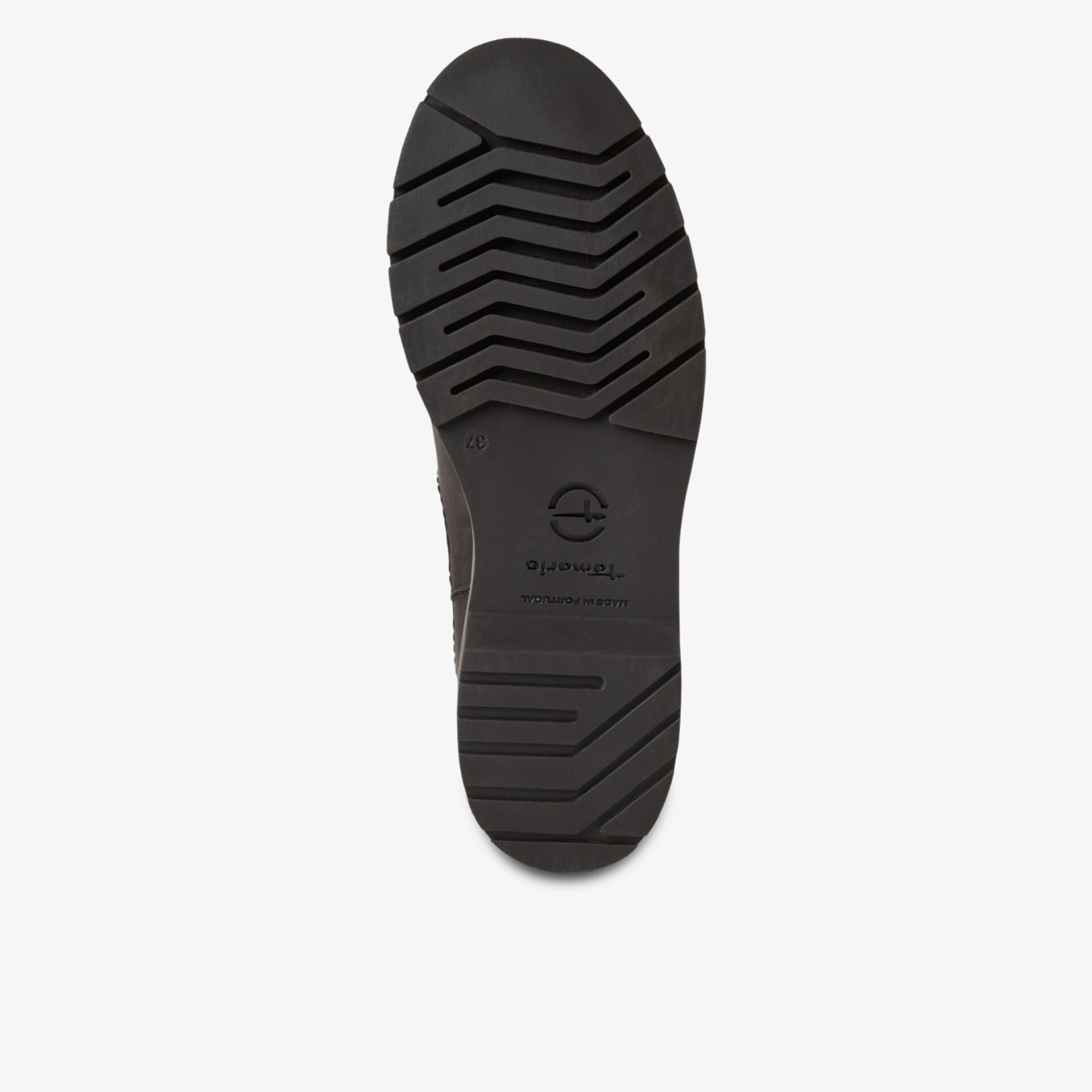 Robuste und rutschfeste Schuhsohle mit tiefem Profil für optimale Griffigkeit und Trittsicherheit