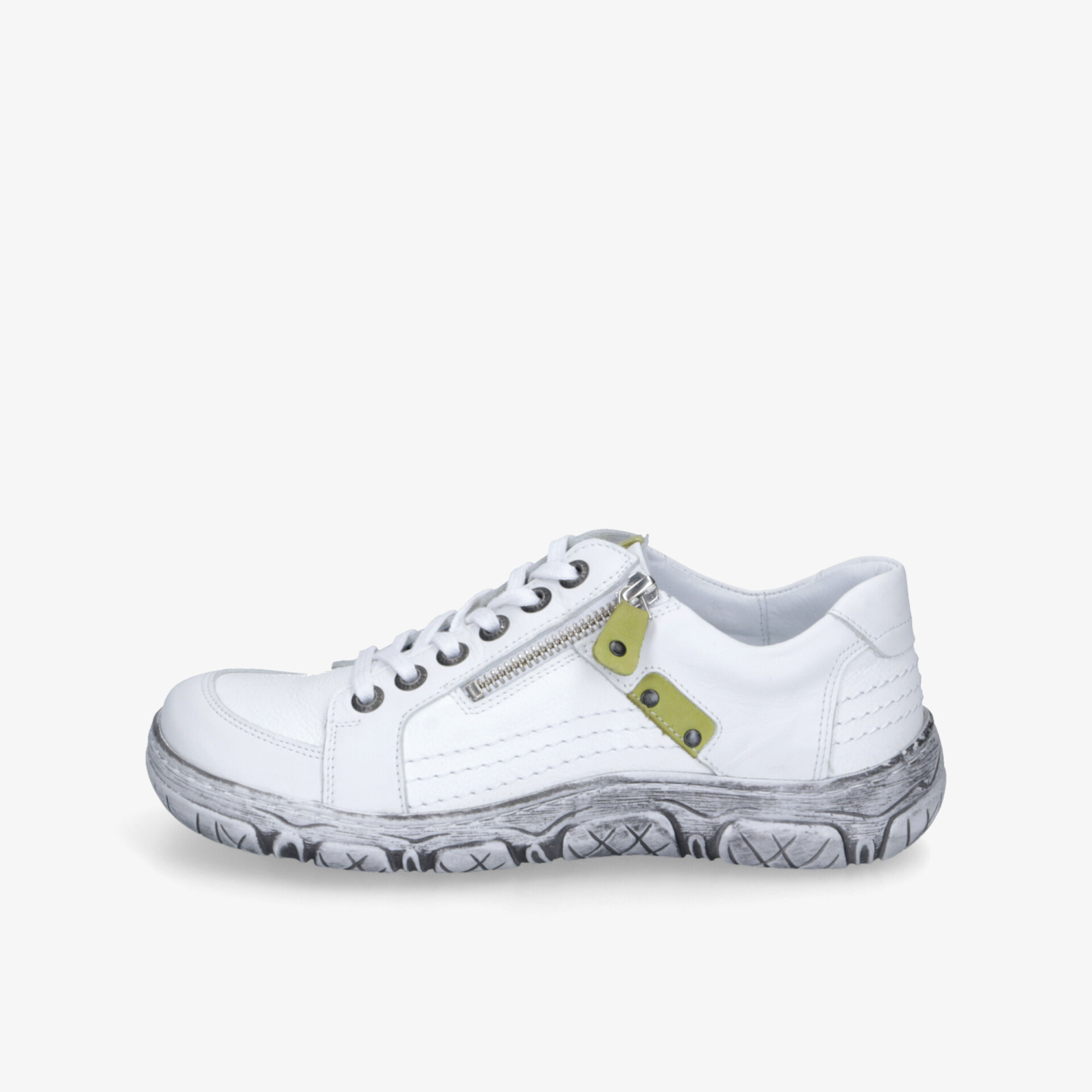 Moderner weißer Sport-Schuh mit rutschfester Sohle und bequemer Passform ideal für Alltag und Freizeit