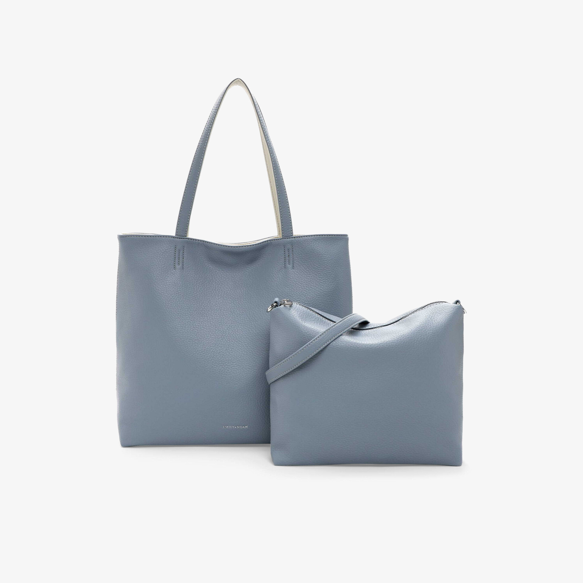 Grau taschen set mit großer und kleiner Tasche, stilvoll, leicht, geräumig und praktisch für jeden Tag