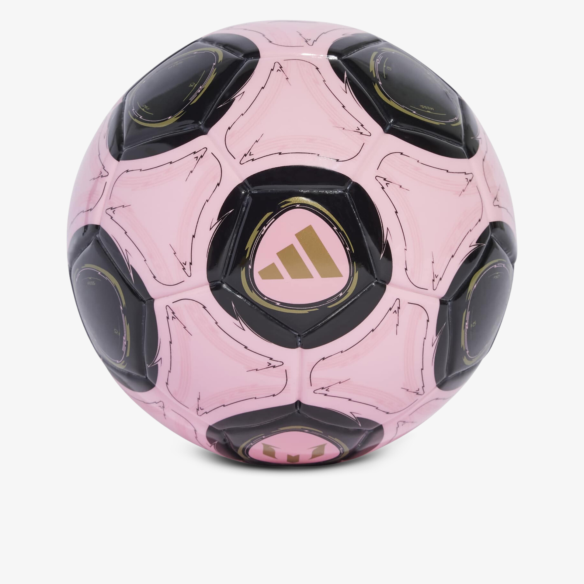 Robuster pink-schwarzer Handball mit Adidas Logo und sichtbaren Nähten für sportliche Einsätze