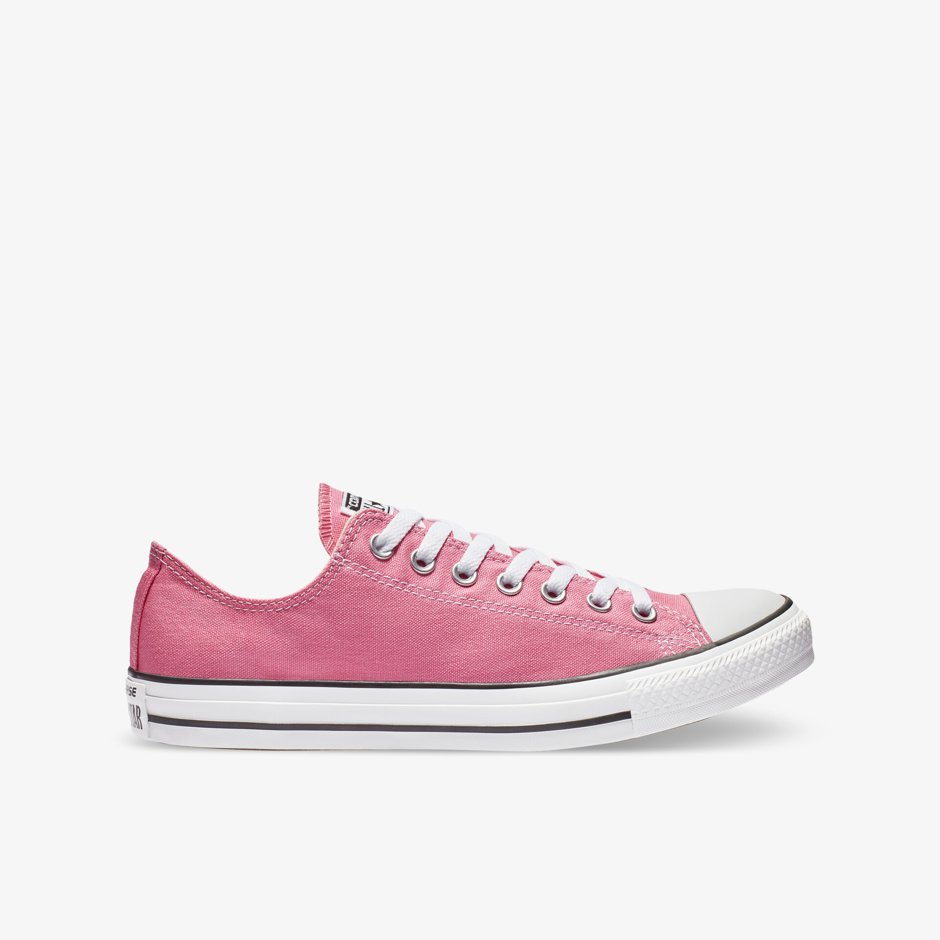 Stylischer pinker Canvas-Sneaker mit flacher Sohle und Schnürverschluss für täglichen Komfort und modischen Look.