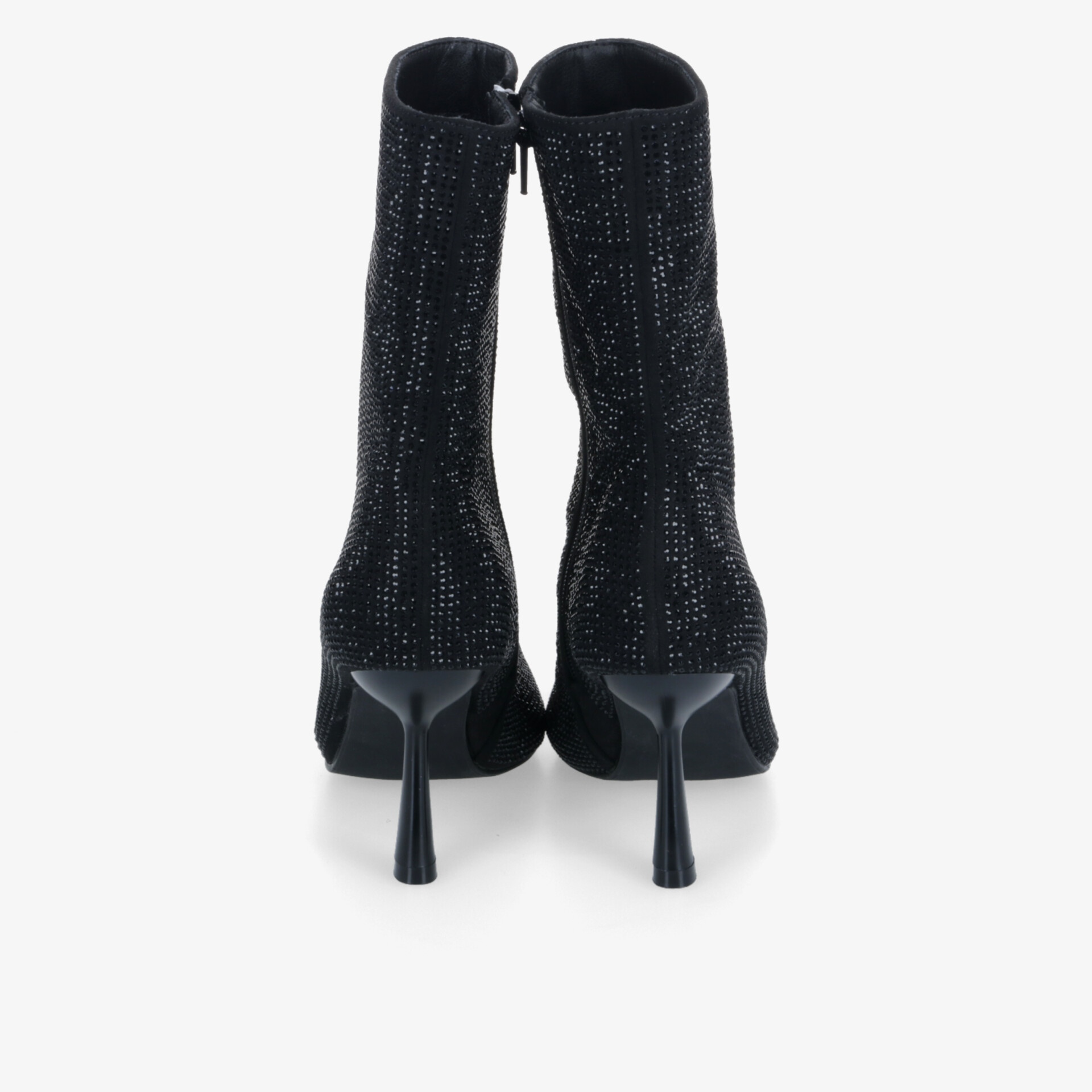 Elegante, hochhackige Stiefel mit glitzerndem Design, perfekt für modische Anlässe und bequemen Halt.