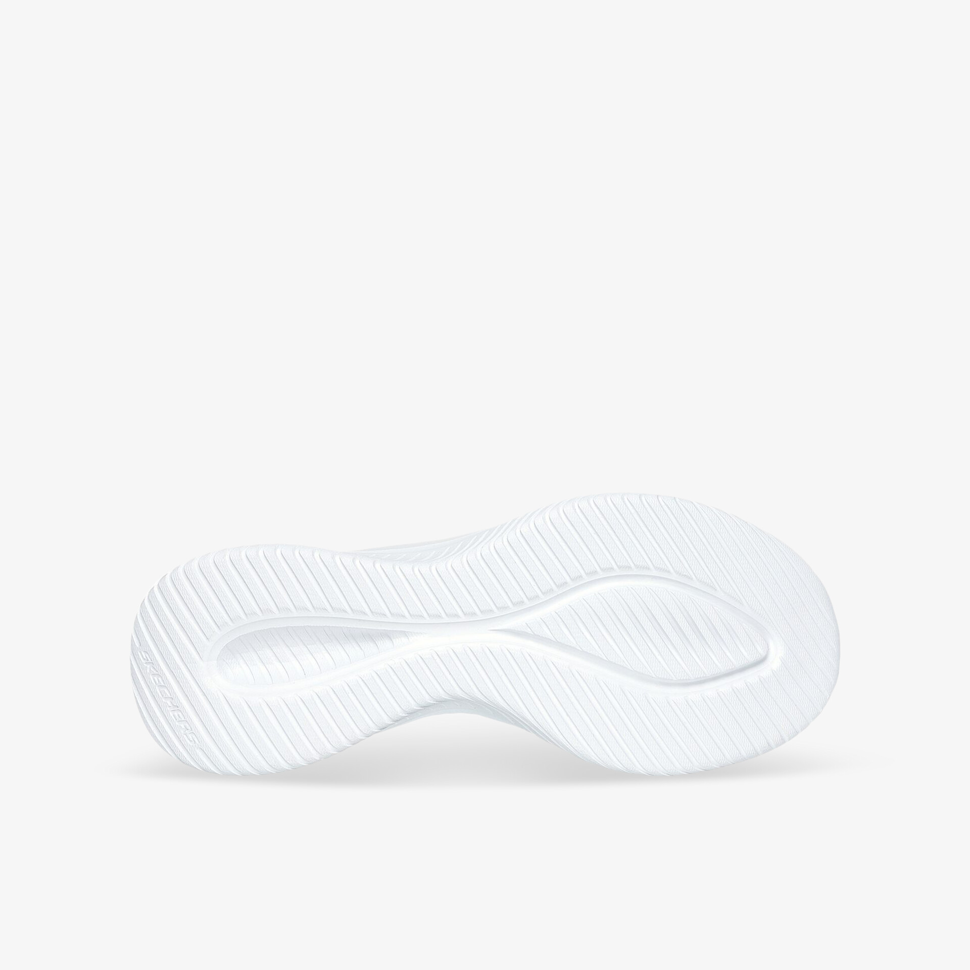 Weiße Schuhsohle mit rutschfestem Profil, flexiblem Design und hoher Dämpfung für optimalen Komfort