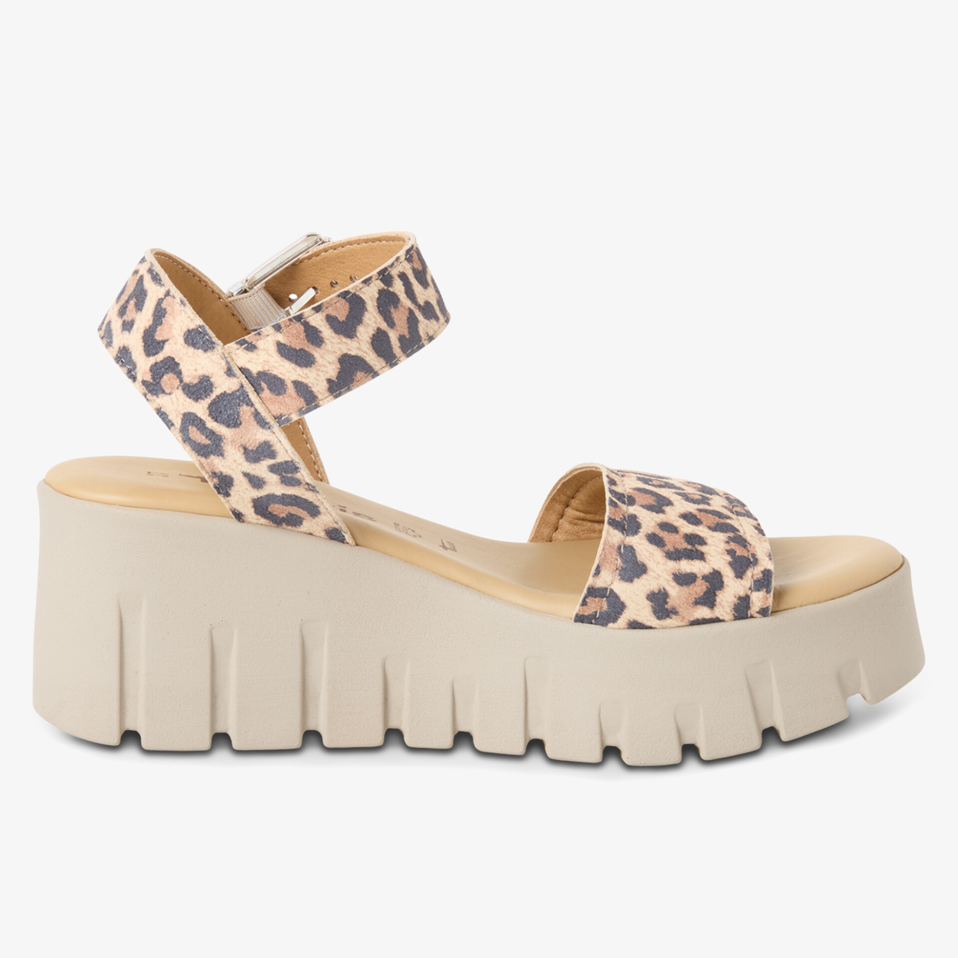 Modische Sandalen mit Plateau und Leopardenmuster, perfekt für bequemen Chic