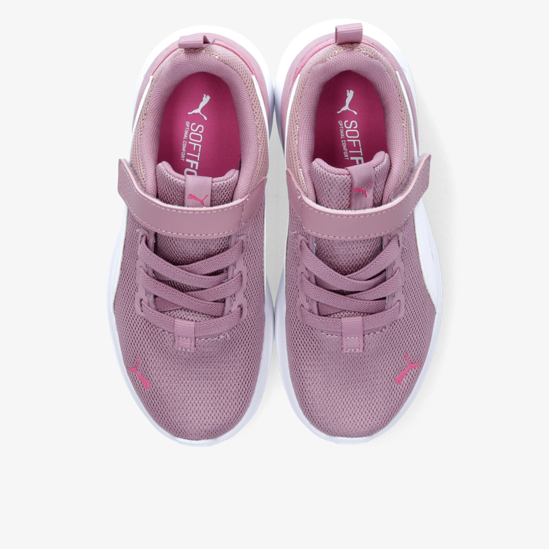 Leichtgewichtiger und atmungsaktiver Sportschuh in rosa mit Klettverschluss und flexibler, rutschfester Sohle