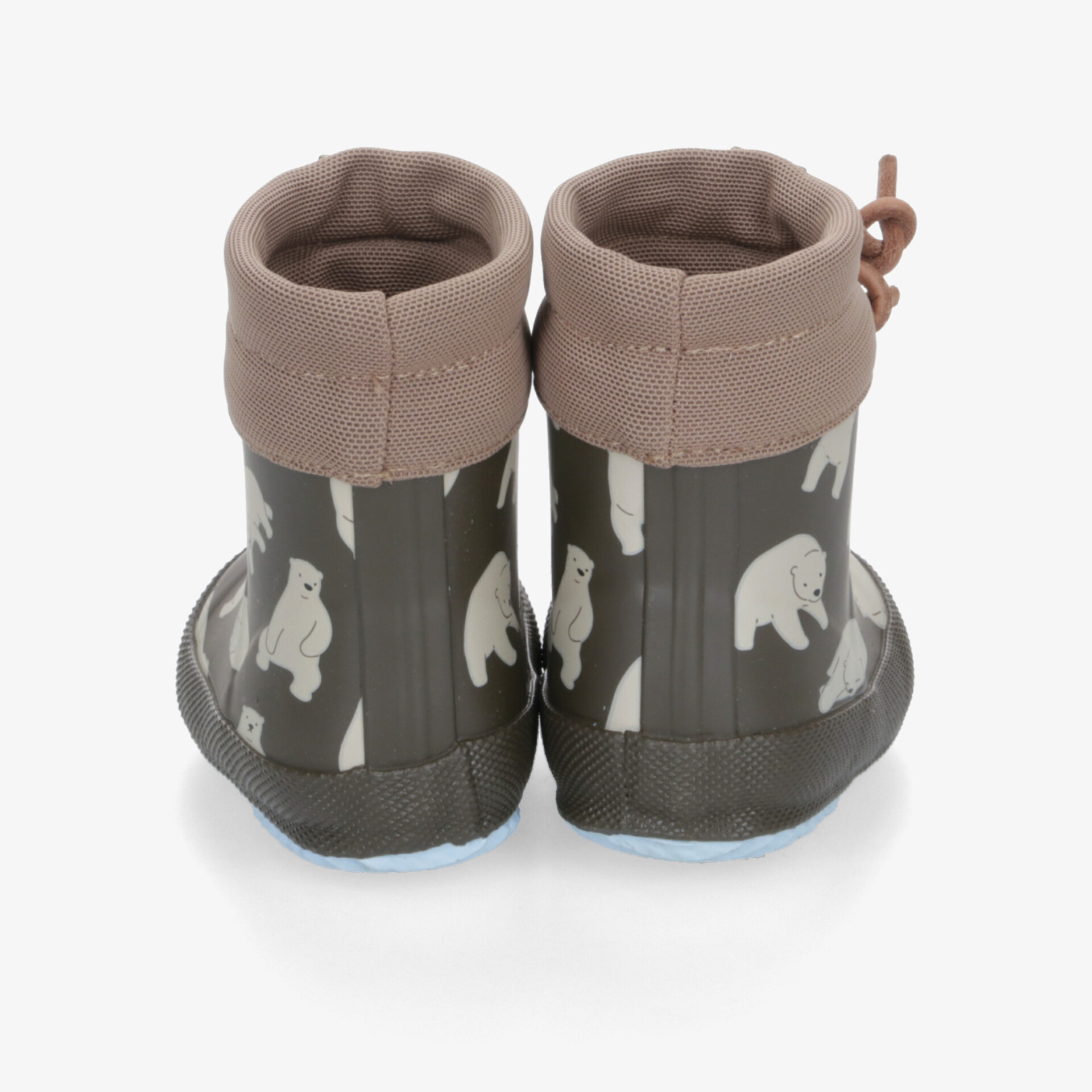 Wetterfeste und warme Kinder-Gummistiefel mit rutschfester Sohle und leichtem Einstieg, Rückansicht