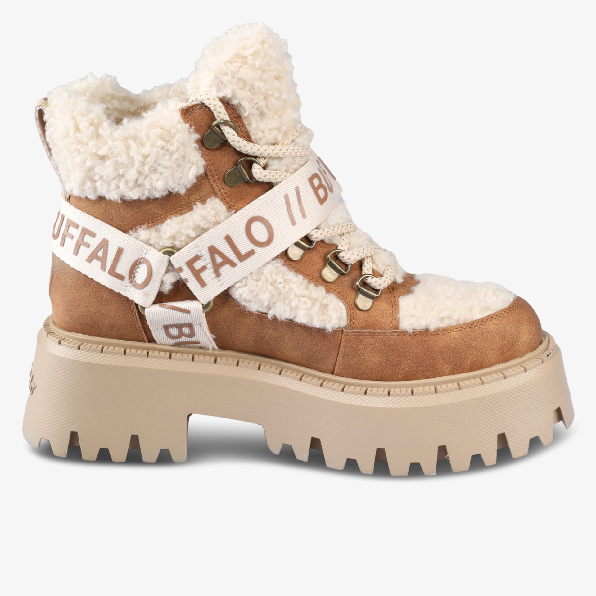 Warmer gefütterter Schuh mit strapazierfähiger, profilierter Sohle und modischer Schnürung für Komfort und Stabilität