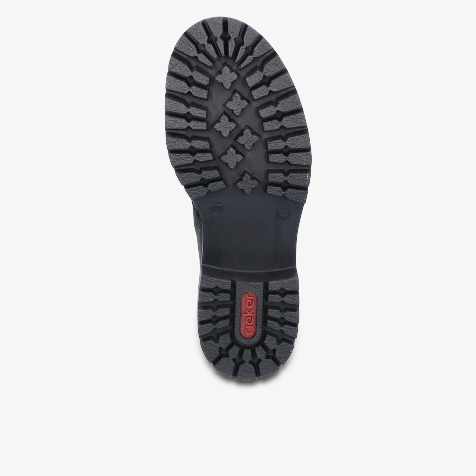 Detailaufnahme der robusten und rutschfesten Gummisohle mit tiefem Profil für optimalen Halt