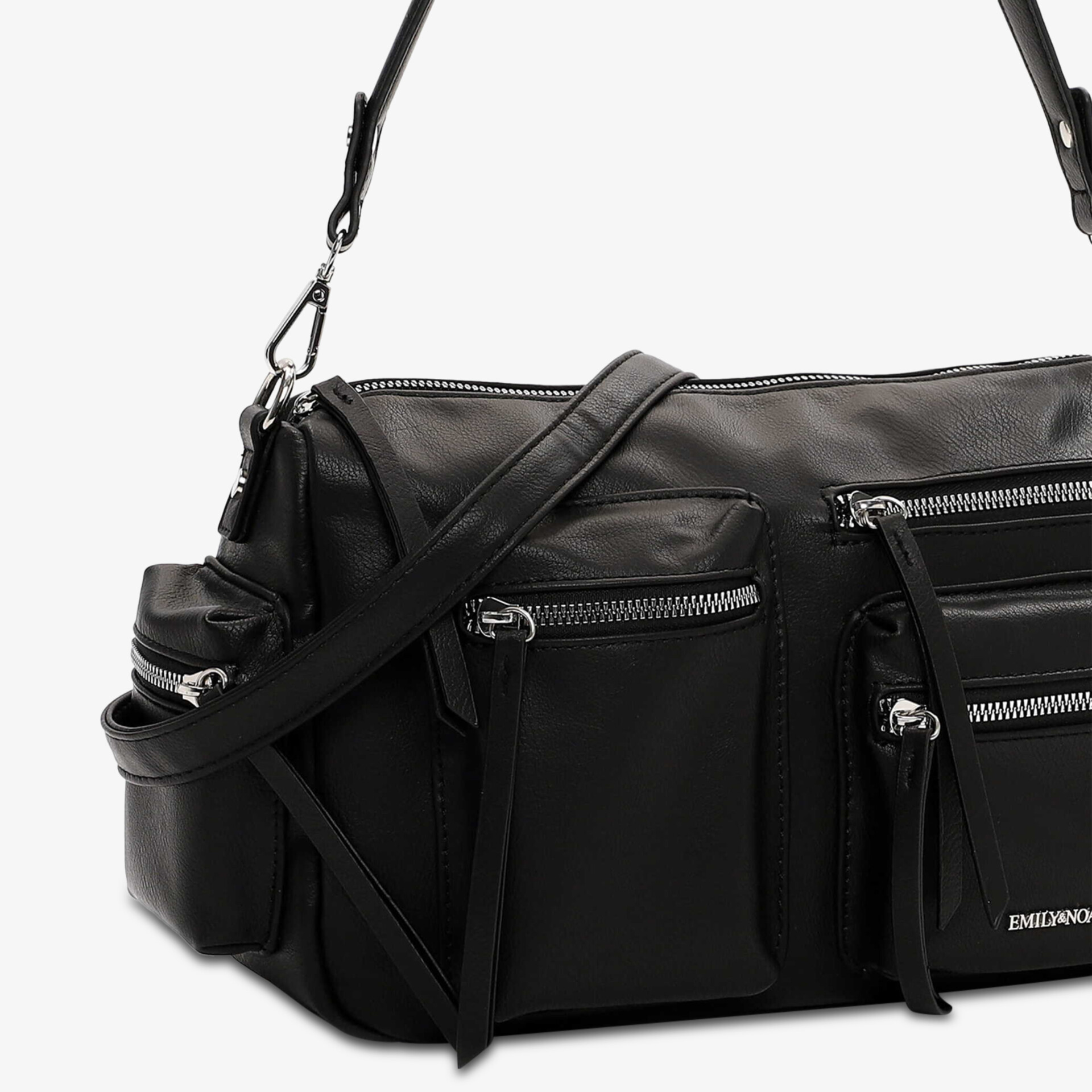 Kompakte Umhängetasche mit mehreren Außentaschen und robusten Reißverschlüssen für praktische Alltagsorganisation