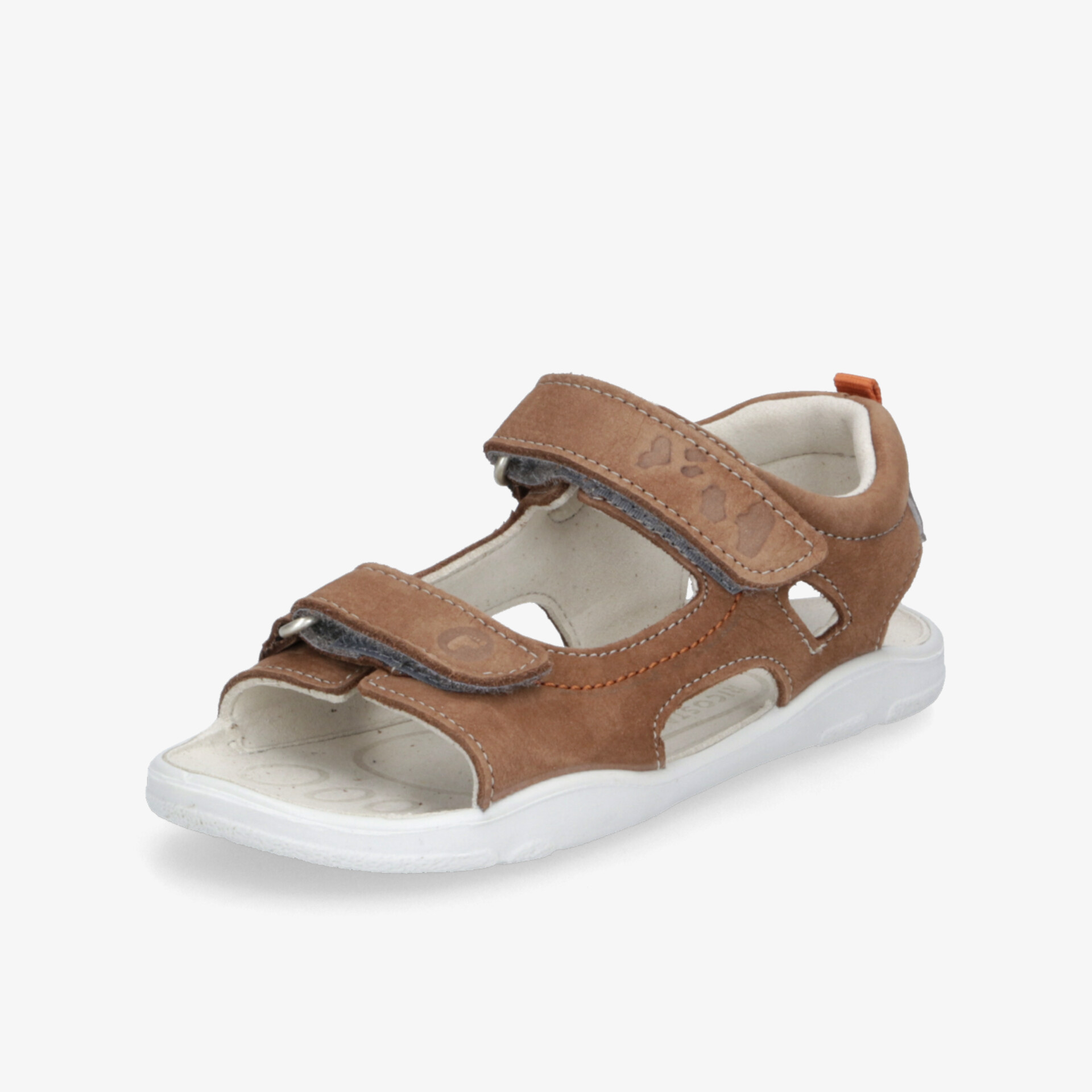 Leichte sportliche Sandale in Braun mit verstellbaren Klettverschlüssen und komfortabler Sohle