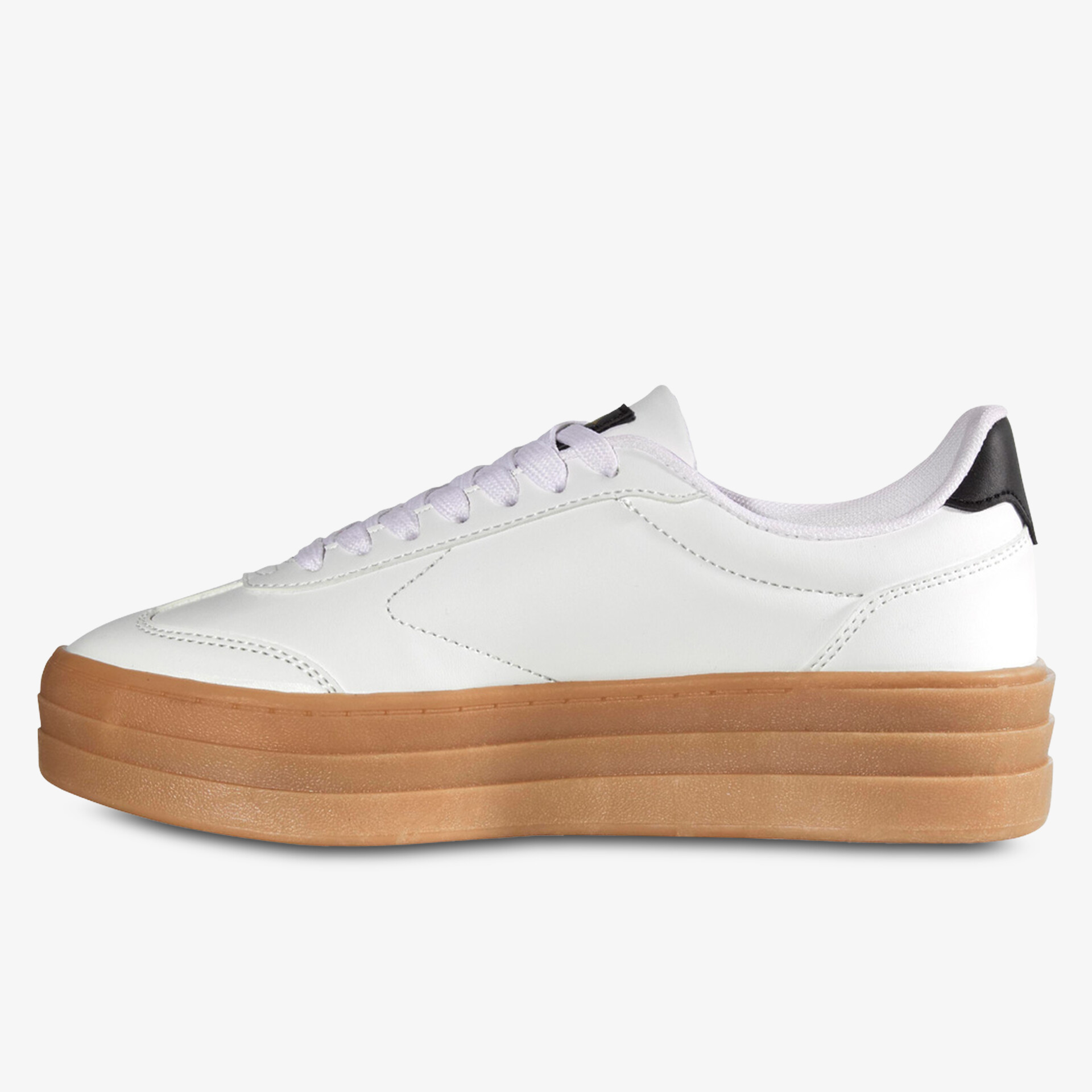 Moderner weißer Sneaker aus Leder mit bequemer Plateausohle für stylischen Auftritt