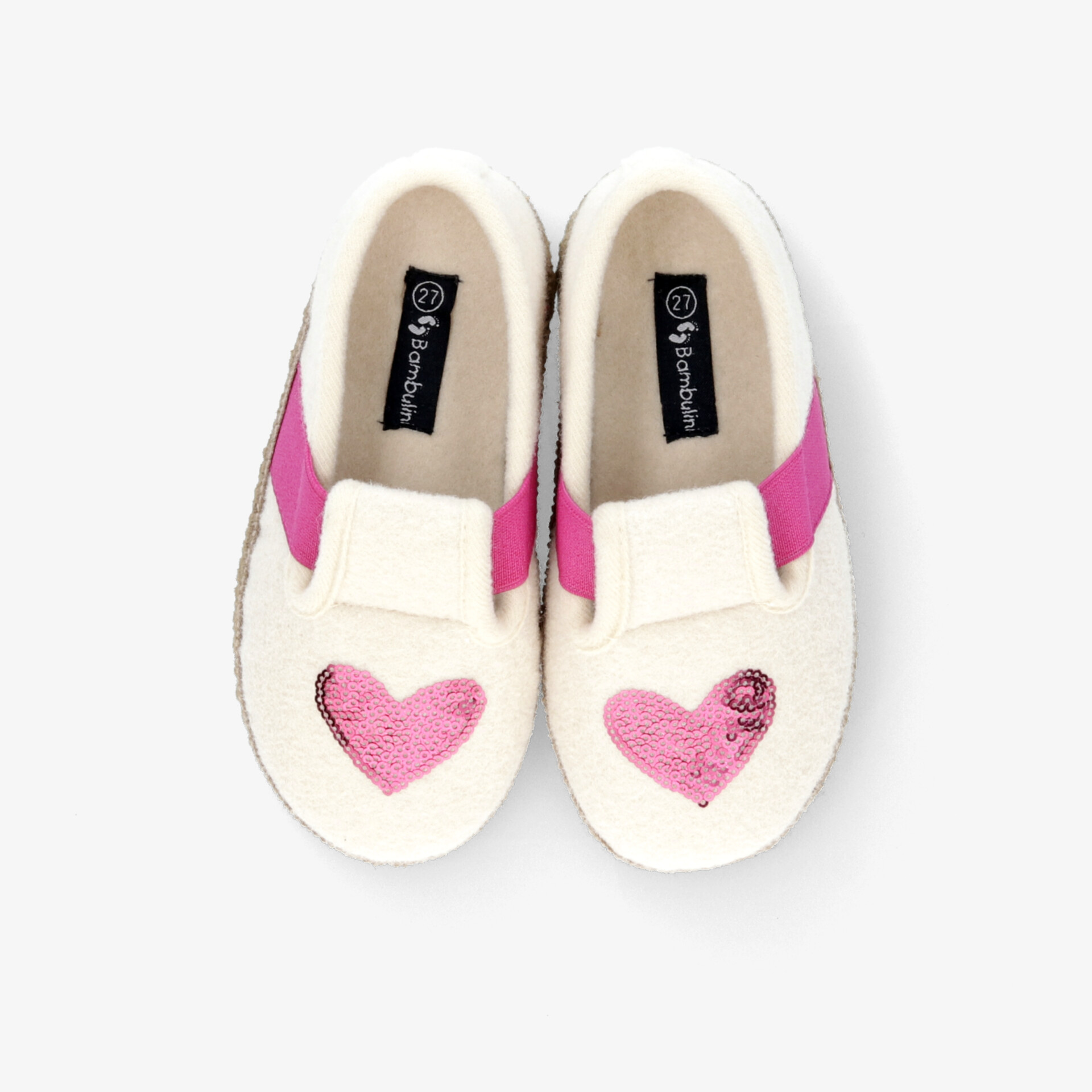 Weiß-pinke Mokassins mit komfortablem Innenfutter und dekorativem Herzmotiv für bequemen Alltag