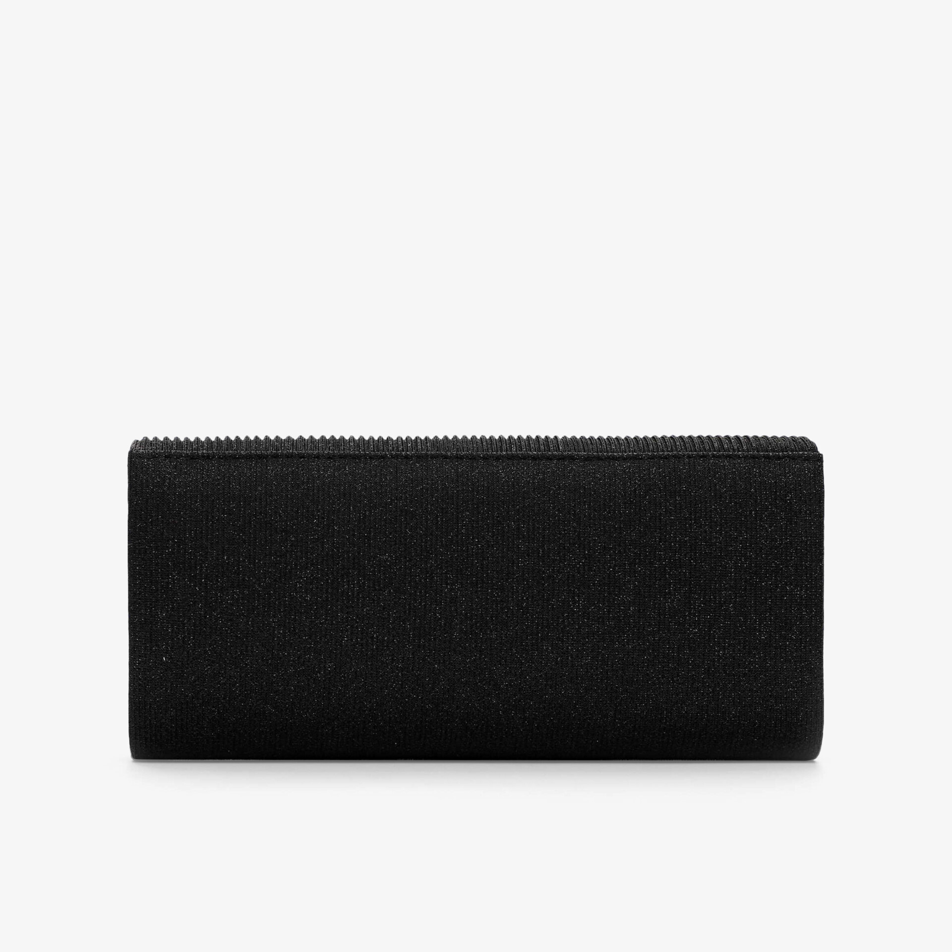 Schwarze elegante Geldbörse mit glatter Oberfläche und kompakter Form, zeitloses Design