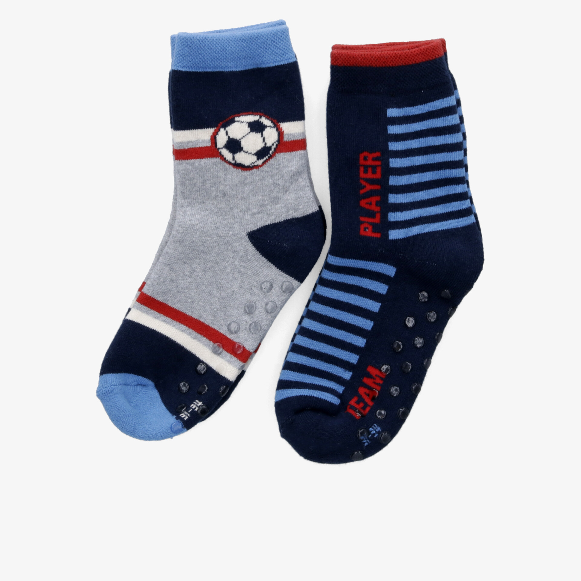 Bequem gepolsterte Sportsocken mit Fußballmotiv, rutschfest und atmungsaktiv für optimalen Tragekomfort