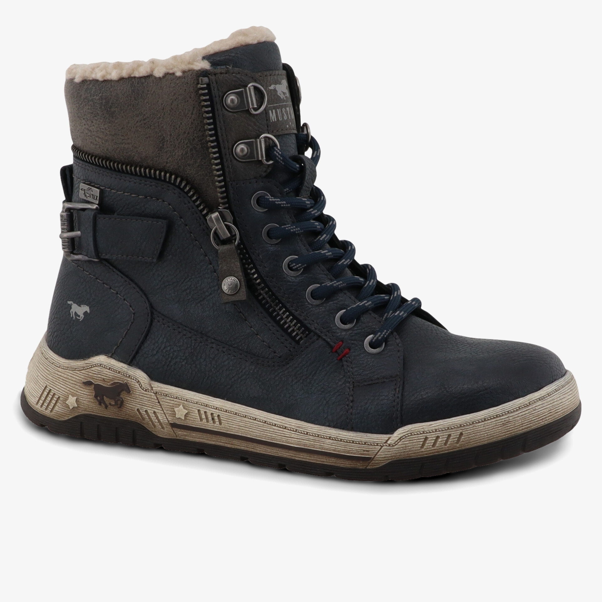 Robuster Winterstiefel mit warmem Futter und praktischem seitlichen Reißverschluss, hoher Schaft für optimalen Halt