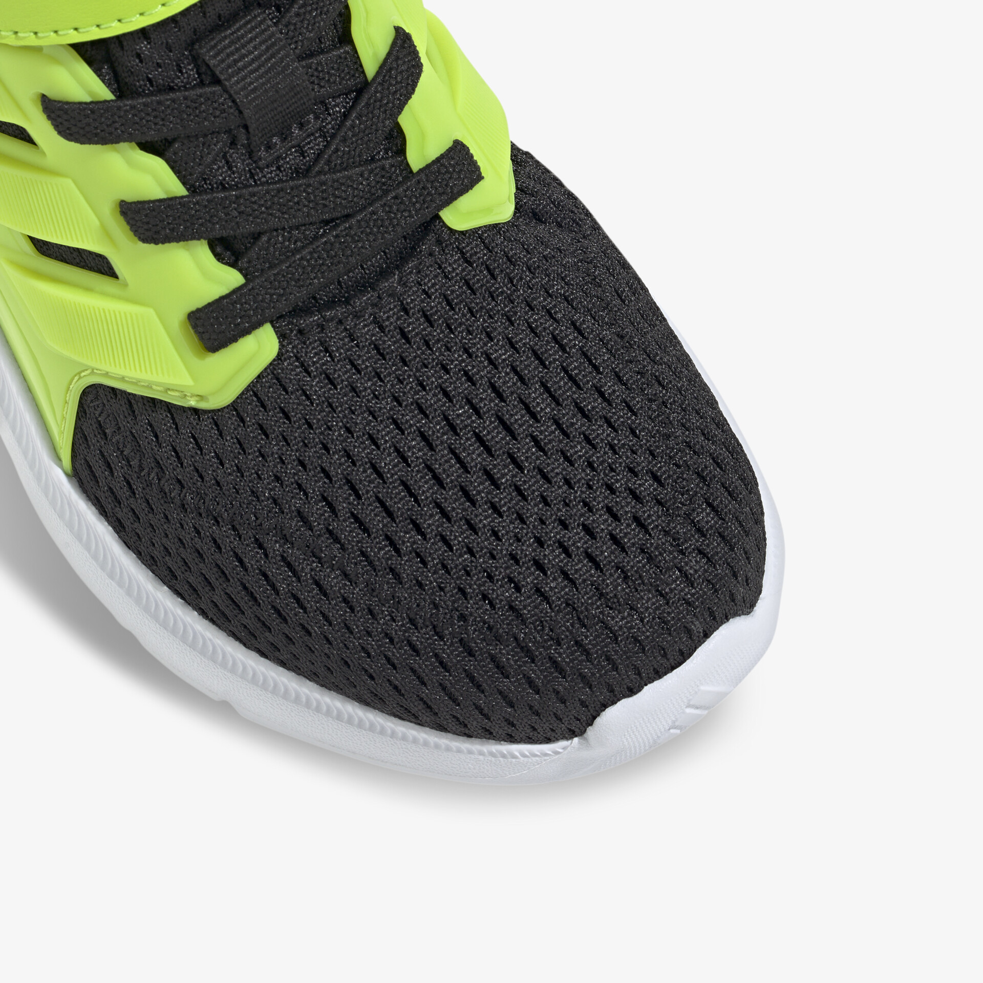 Sportlicher Laufschuh mit flexiblem, atmungsaktivem Mesh und leichter Schnürung in Schwarz und Neonfarben