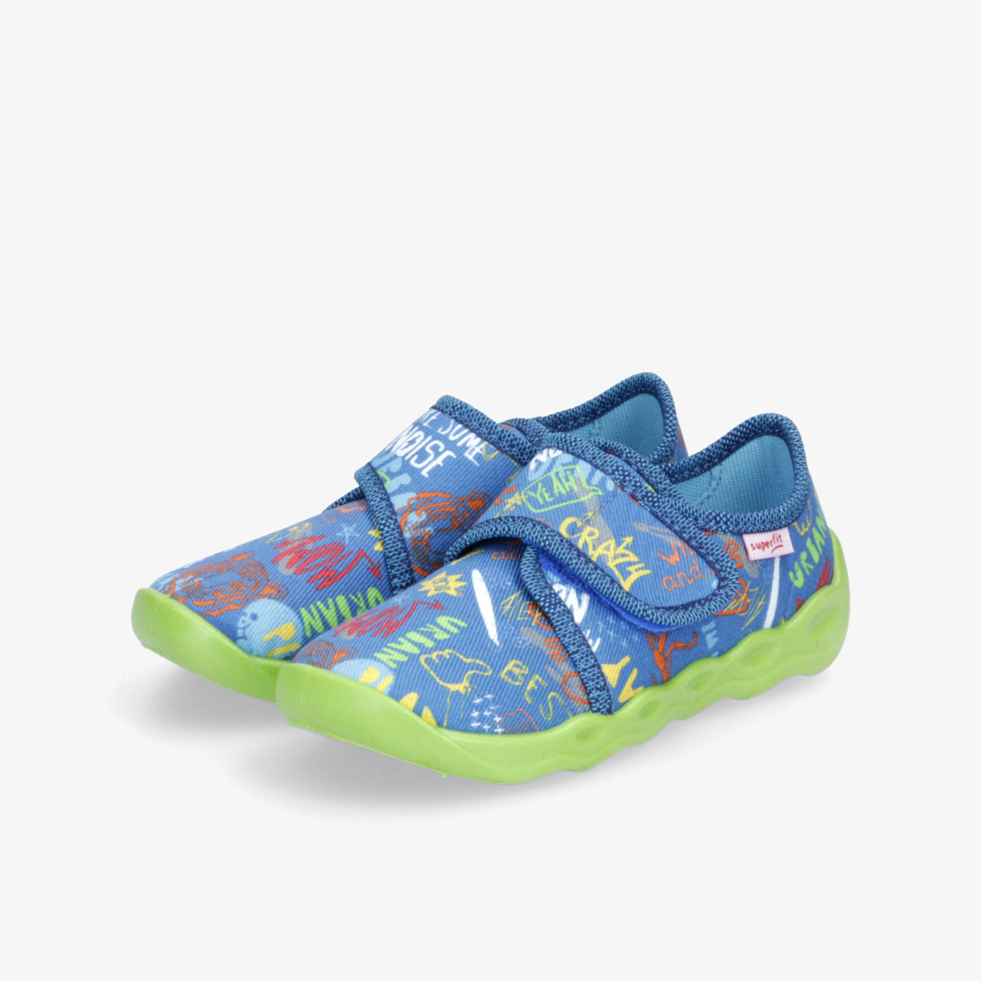 Bunte und strapazierfähige Alltagsschuhe mit Velcro-Verschluss und rutschfester Sohle für optimalen Tragekomfort.